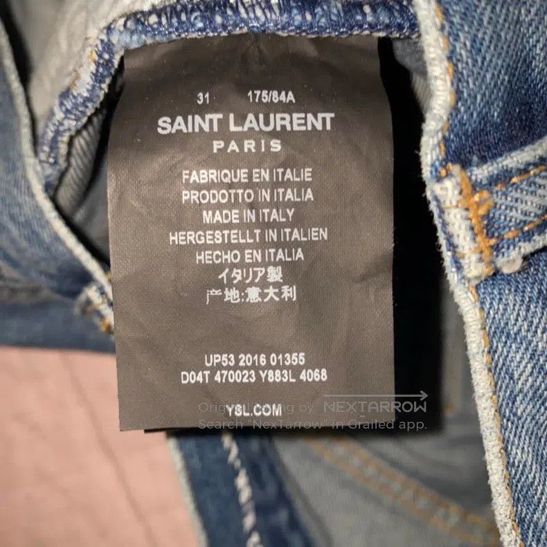 Saint Laurent Paris Saint Laurent Paris Wash cut denim pants size 31 i Size US 31 - 5 Thumbnail