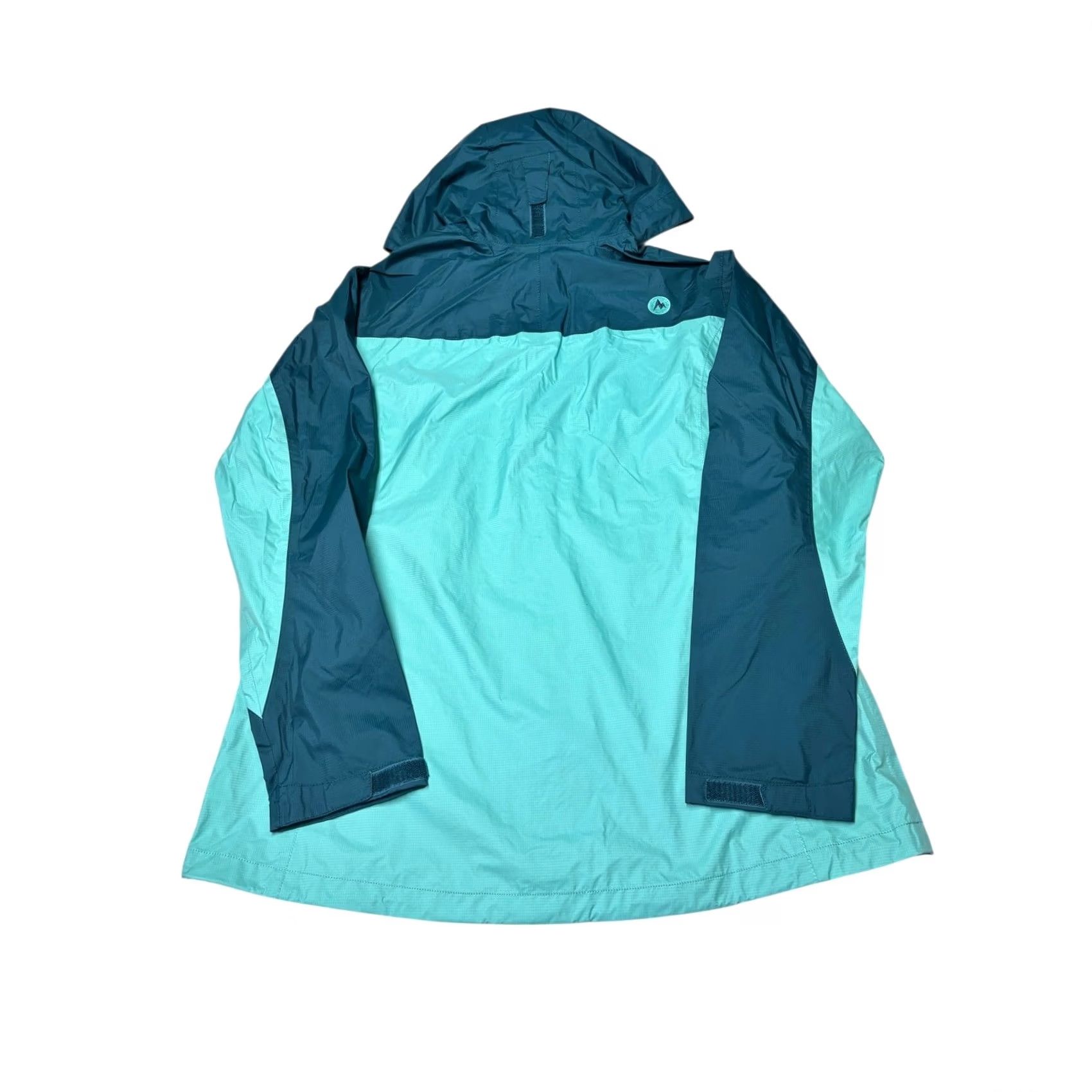 Marmot Marmot Jacket Windbreaker Women L Water Resistant Zip Removable Hood Colorblock Teal Green Spring Fall Hiking Outdoor Travel Casual Size L / US 10 / IT 46 - 6 Thumbnail