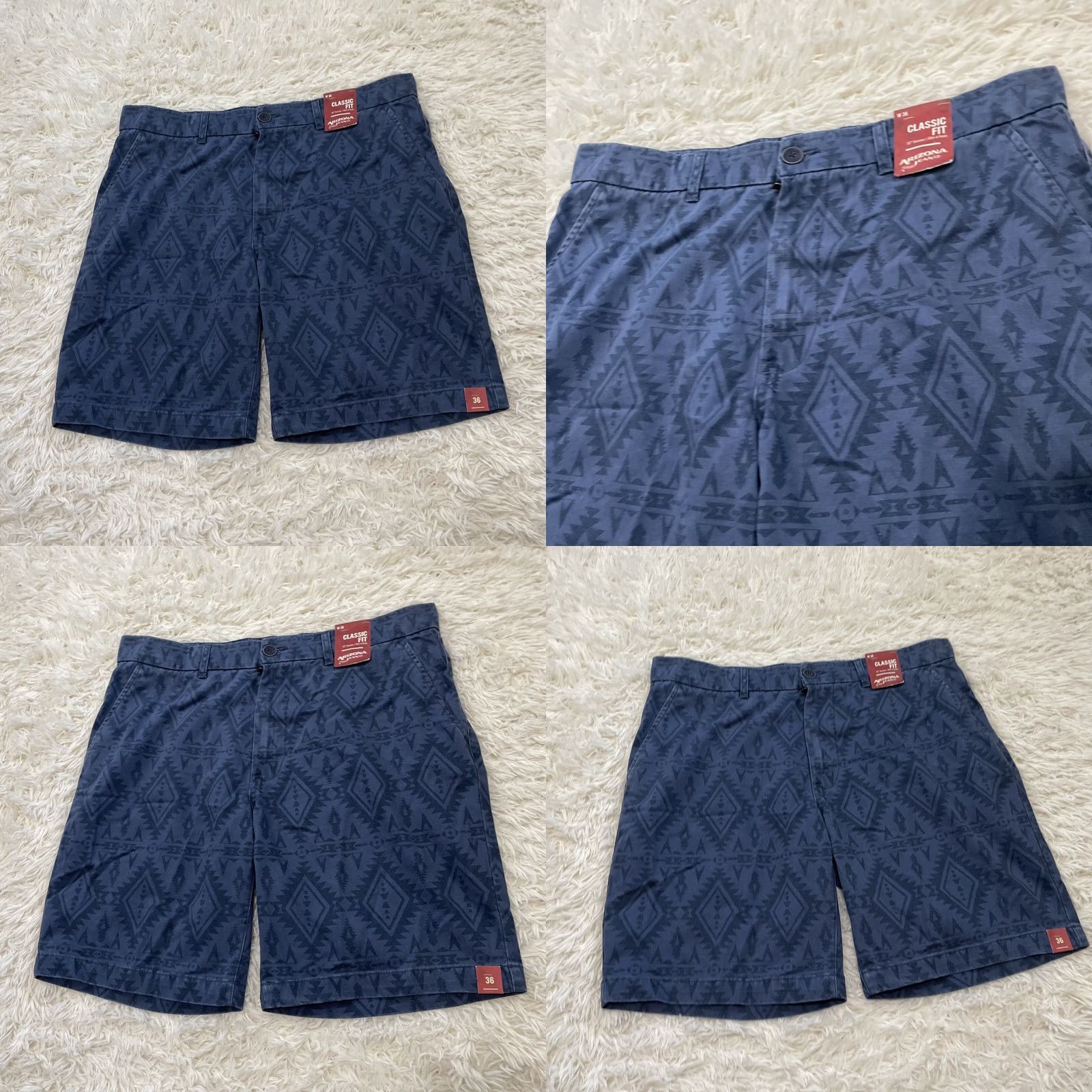 Vintage VINTAGE Arizona Jeans Shorts Men 36 Blue Aztec Tribal Southwestern Print Heavy Twill New Size US 36 / EU 52 - 8 Thumbnail