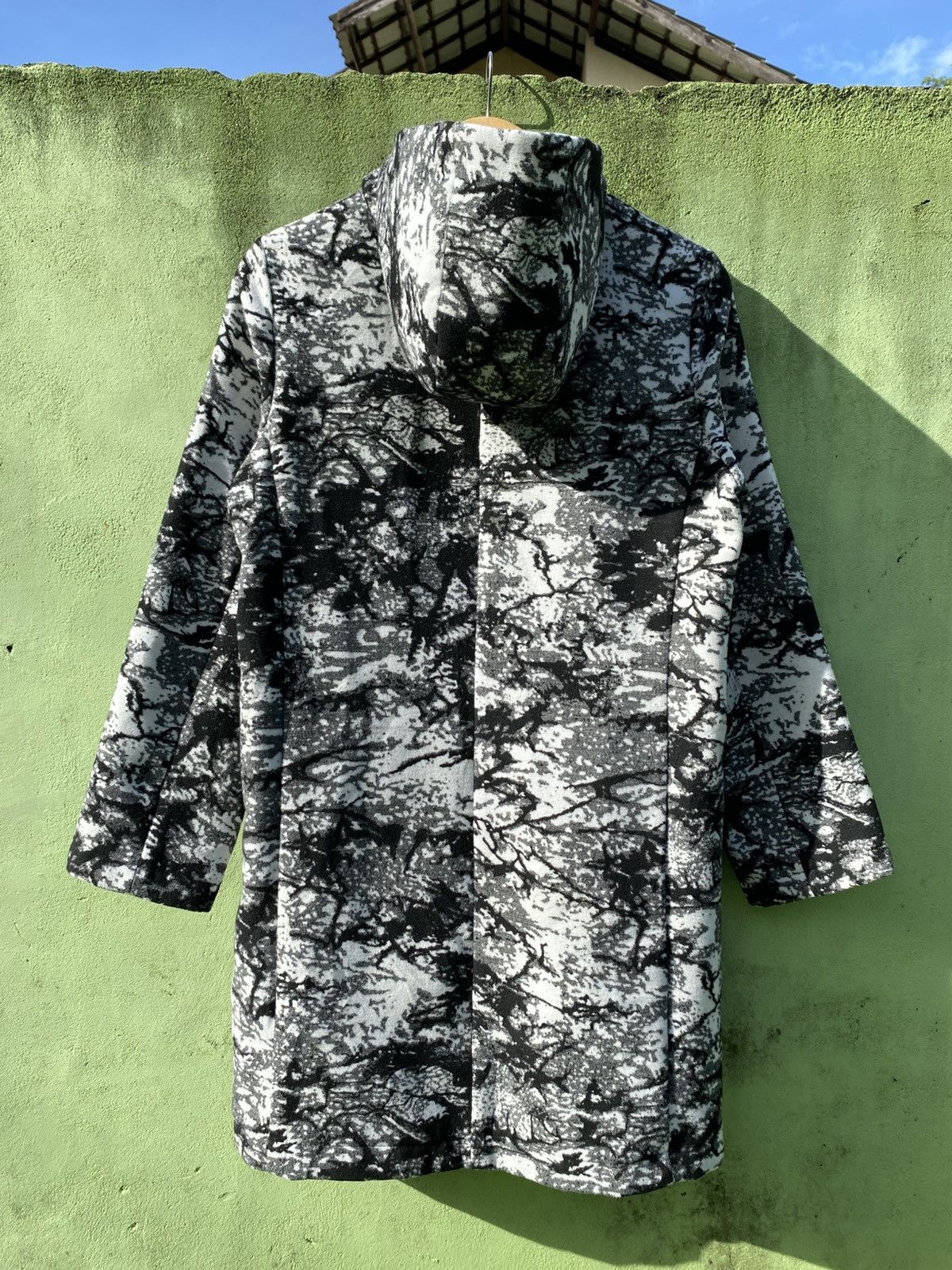 Japanese Brand Raymayers Fabric From ITALY Monochrome Jacket Zip Hoodie Size US M / EU 48-50 / 2 - 10 Thumbnail