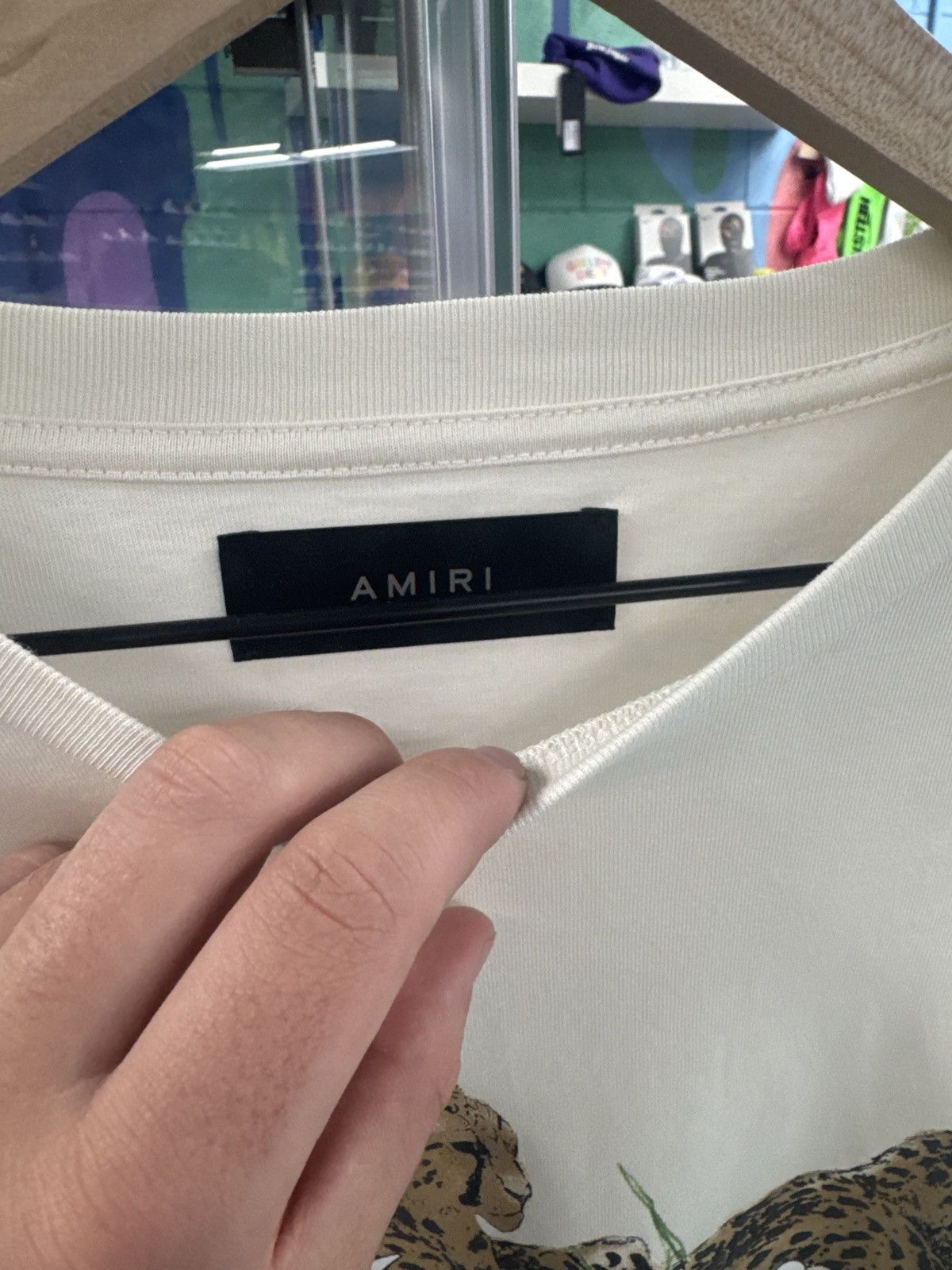 Amiri Amiri Cheetah Logo Tee White/Green Size US L / EU 52-54 / 3 - 3 Thumbnail