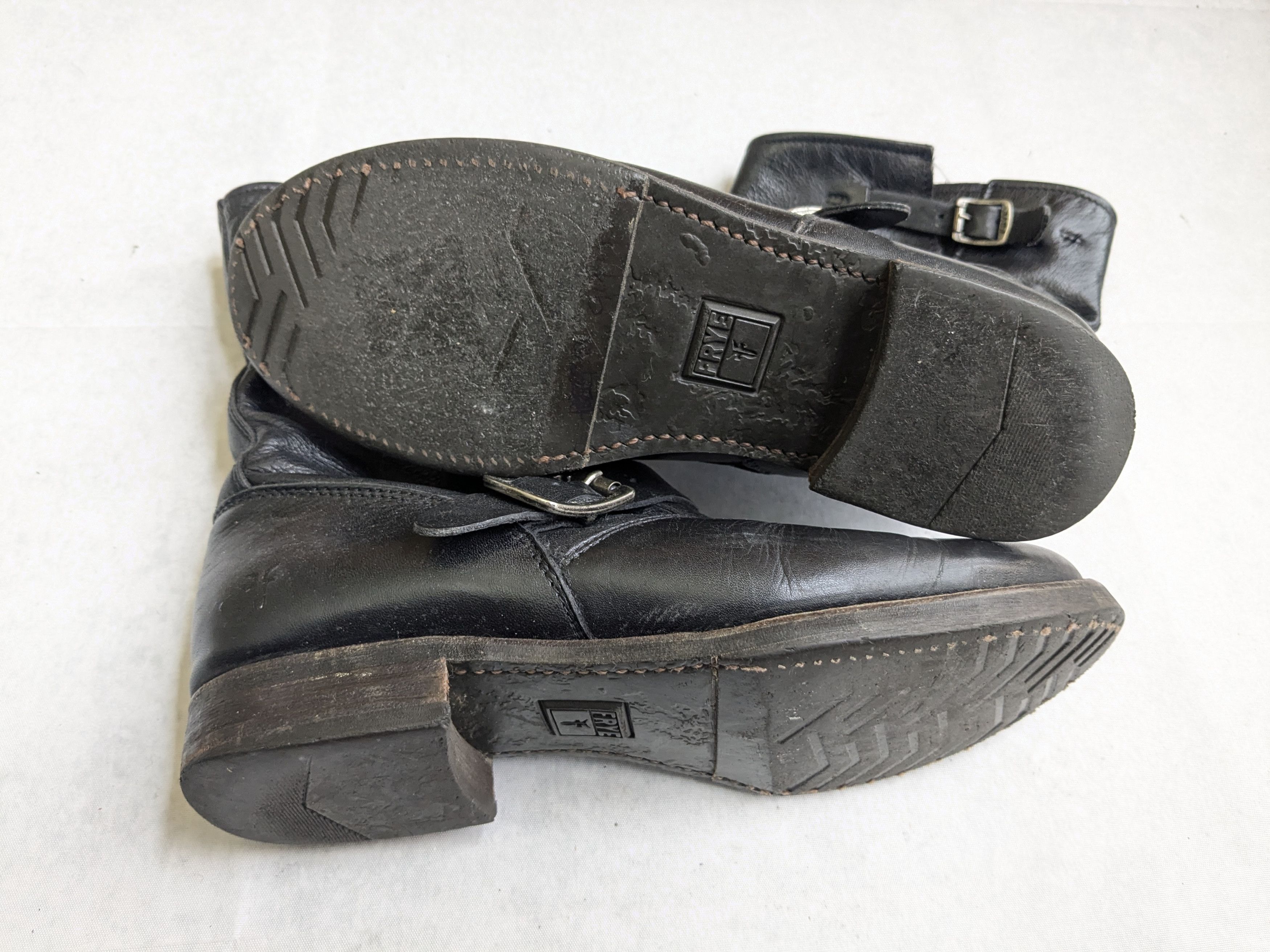 Frye Frye Engineer Boots Black Leather 7.5 Motorcycle Biker Size US 7.5 / EU 40-41 - 17 Thumbnail