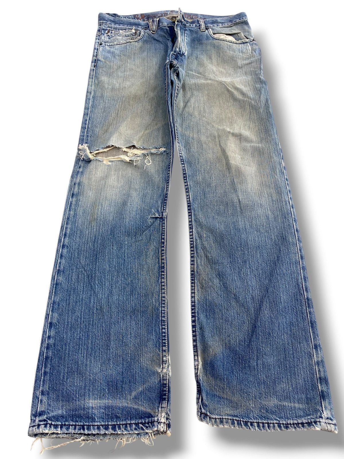 Volcom Volcom Faded Wash Style Ripped Loose Jeans Size US 34 / EU 50 - 1 Thumbnail