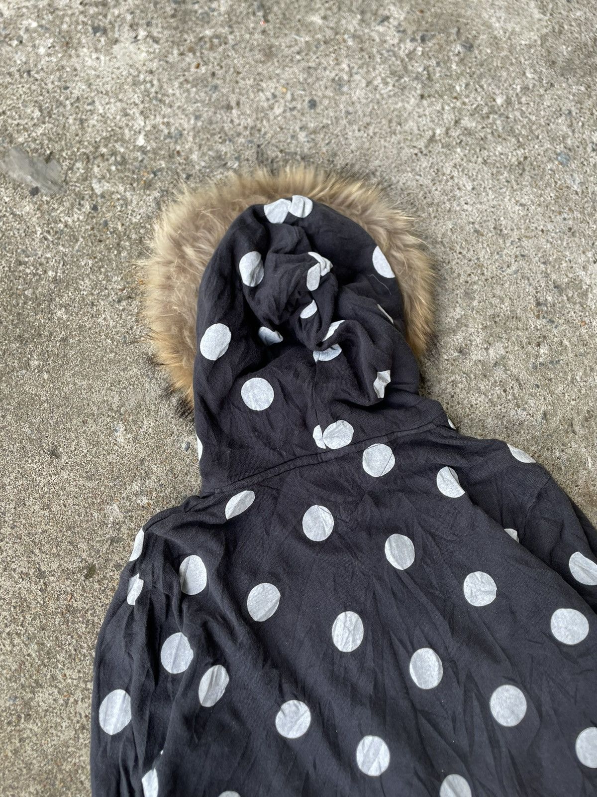 Le Grande Bleu (L.G.B.) Japanese Brand Polkadot Art Faux Fur Hoodie LGB Style Size US S / EU 44-46 / 1 - 6 Thumbnail