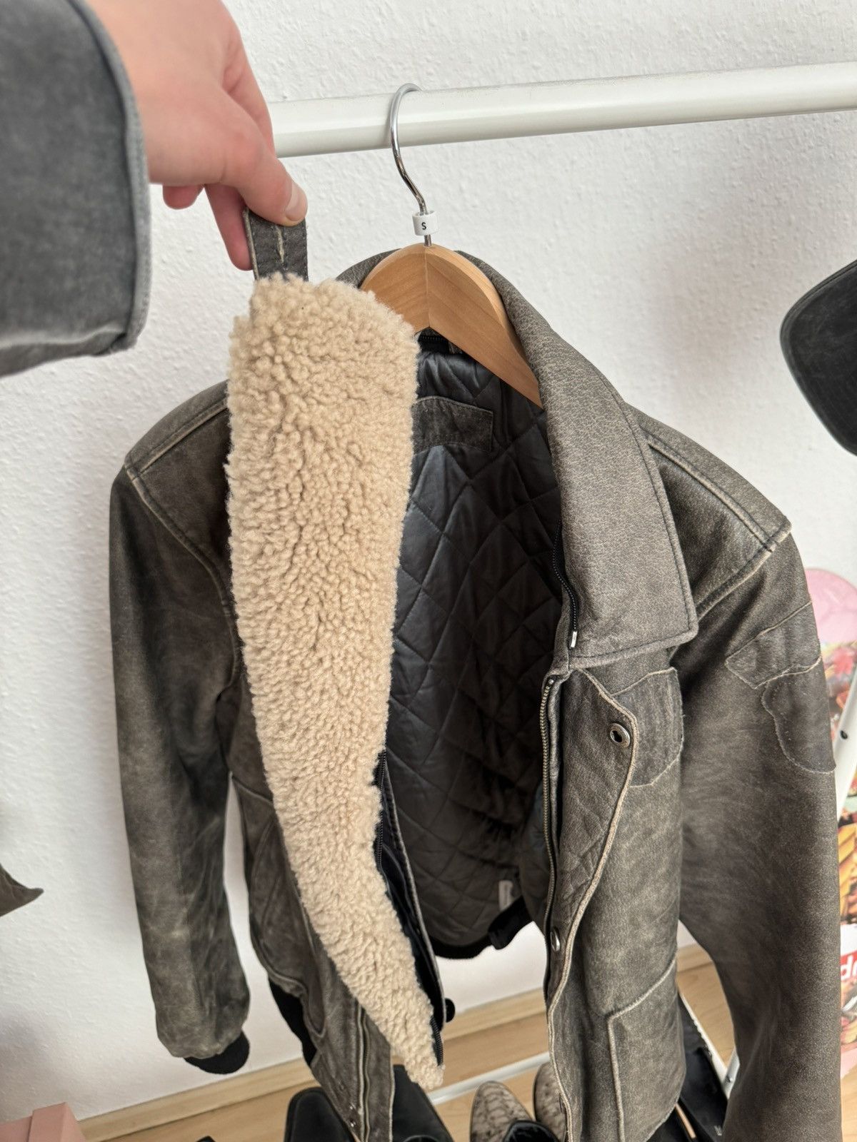 Genuine Leather × Vintage Leather Flight Jacket in Grey Size US M / EU 48-50 / 2 - 11 Thumbnail