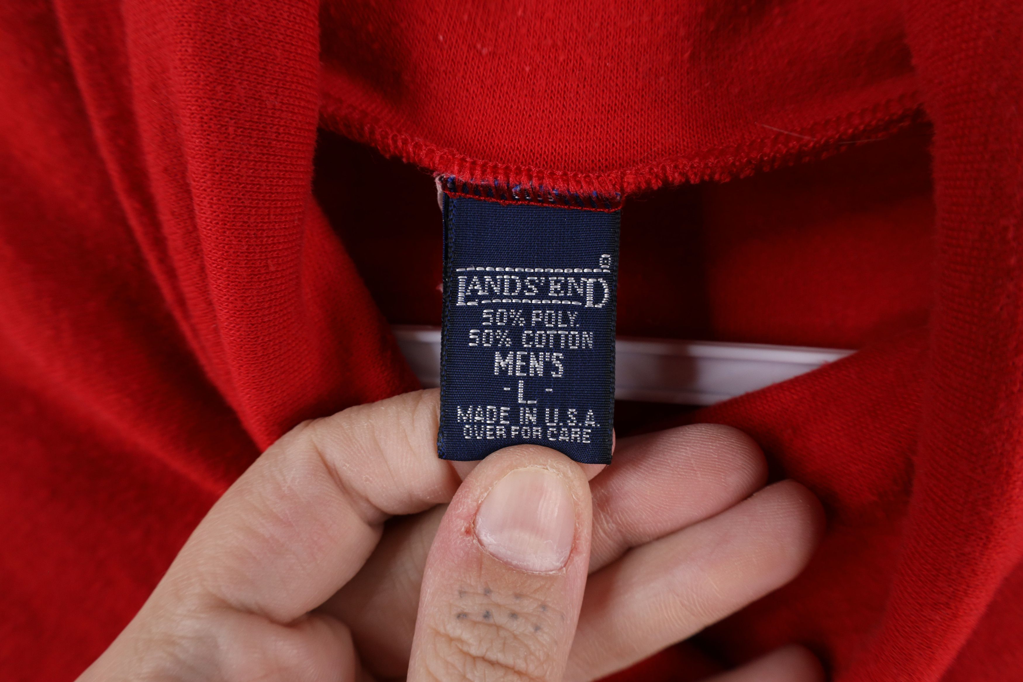 Lands' End × Vintage Vintage 90s Lands End Blank Turtleneck T-Shirt Red USA Size US L / EU 52-54 / 3 - 6 Thumbnail