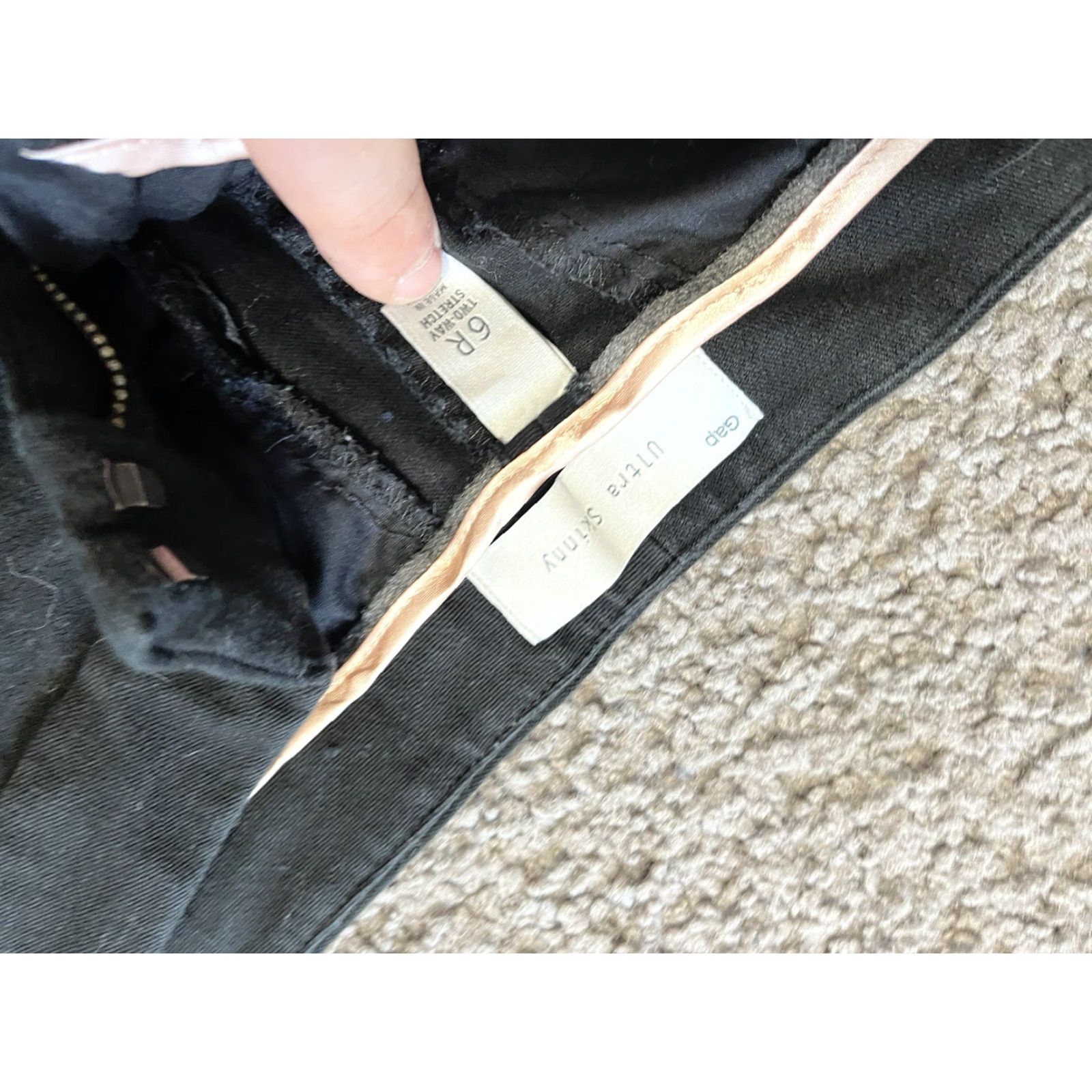 Gap VINTAGE Gap Ultra Skinny Black Stretch Cropped Pants Women's Size 6 Regular 32x25.5 Cropped Skinny n/a Women Size 28" / US 6 / IT 42 - 5 Thumbnail