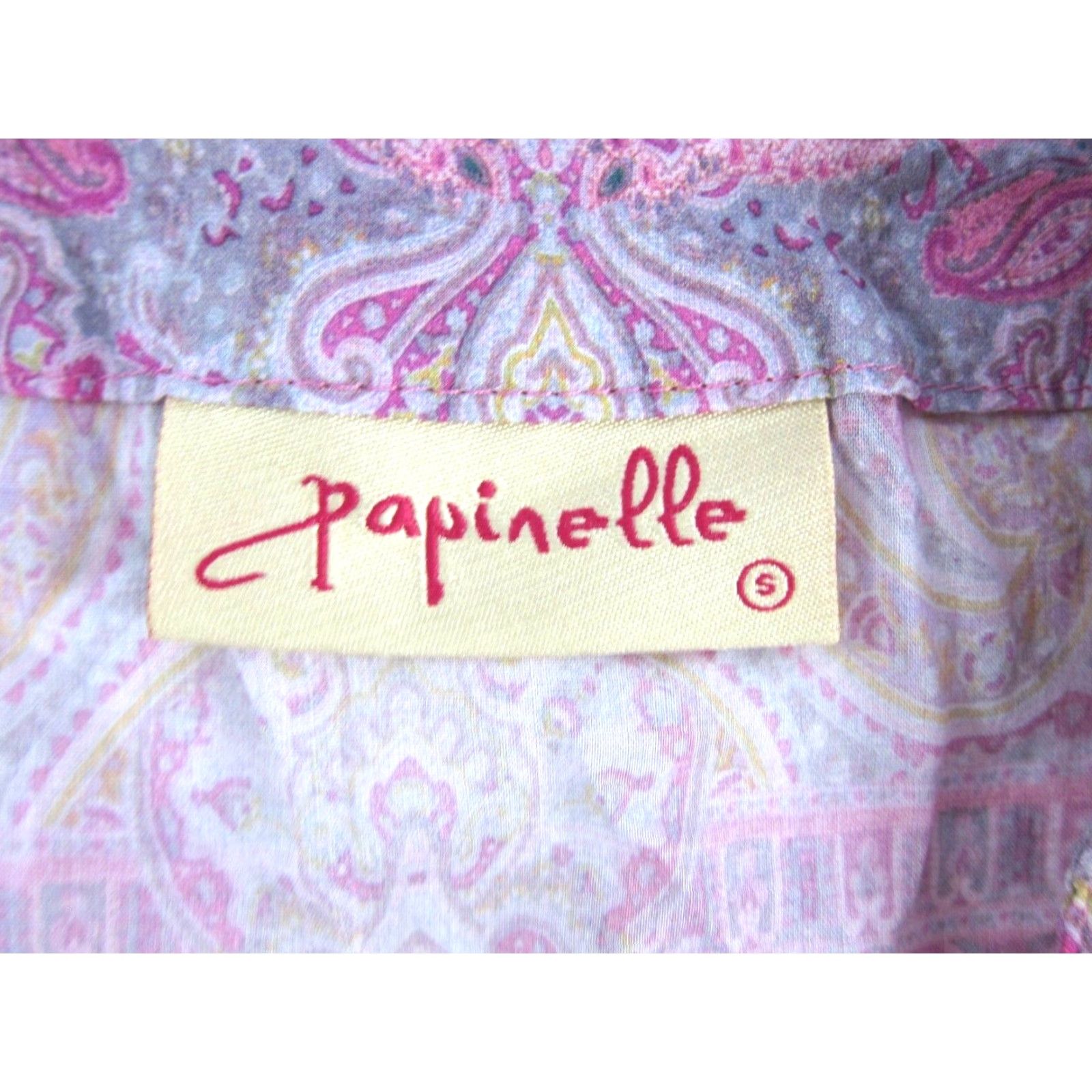 Vintage Papinelle Pocket Maxi Kaftan Dress Pink Cotton Short Sleeve Small Size 28" / US 6 / IT 42 - 3 Thumbnail
