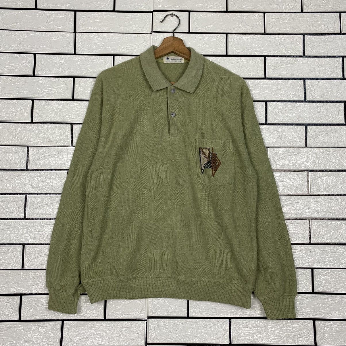 Issey Miyake 📌Vintage Collar Sweatshirt Lindbergh Big Logo Size US L / EU 52-54 / 3 - 2 Thumbnail