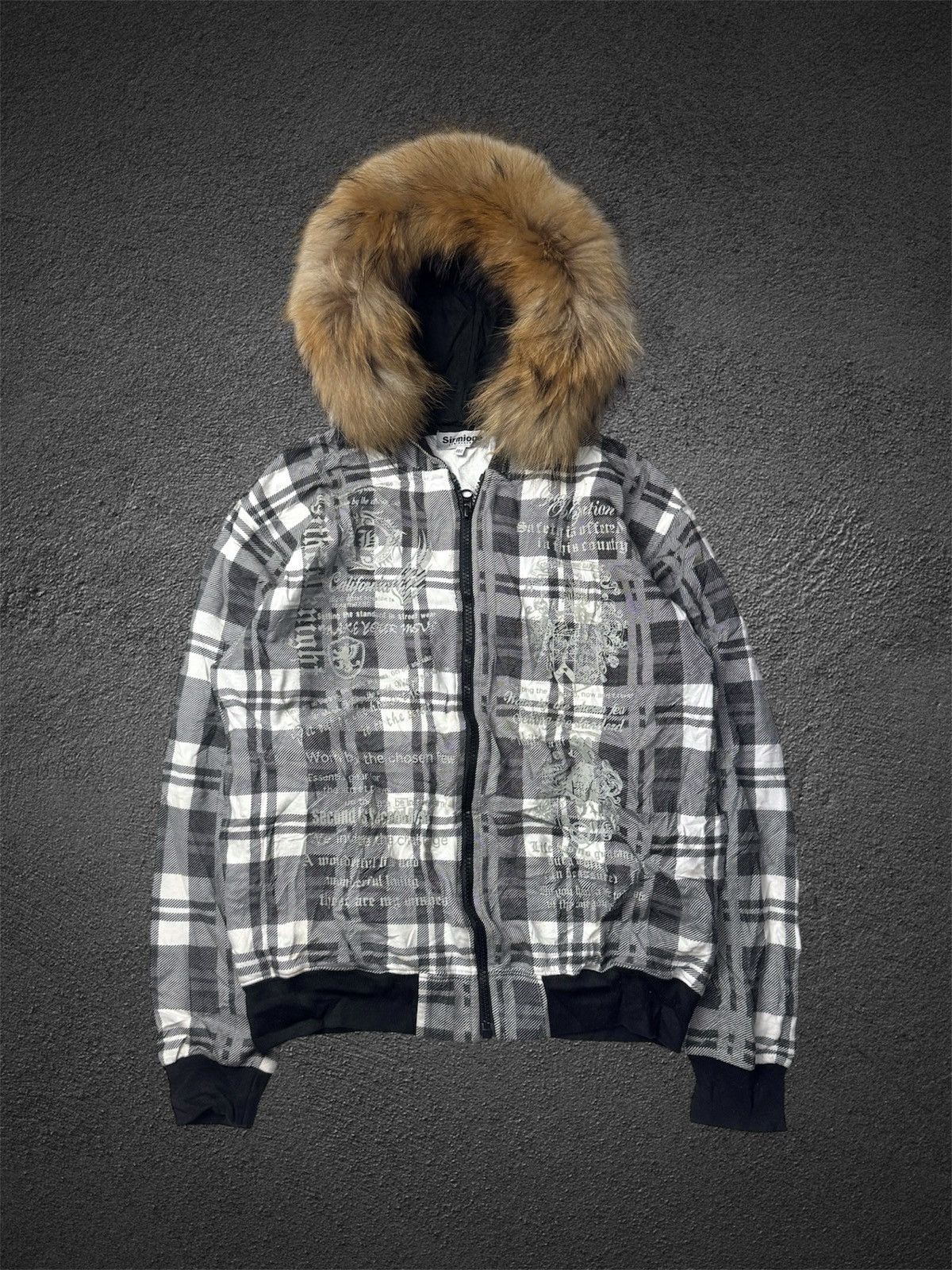 If Six Was Nine Fur hoodie tartan poem sirmione japanese brand Size US S / EU 44-46 / 1 - 1 Thumbnail