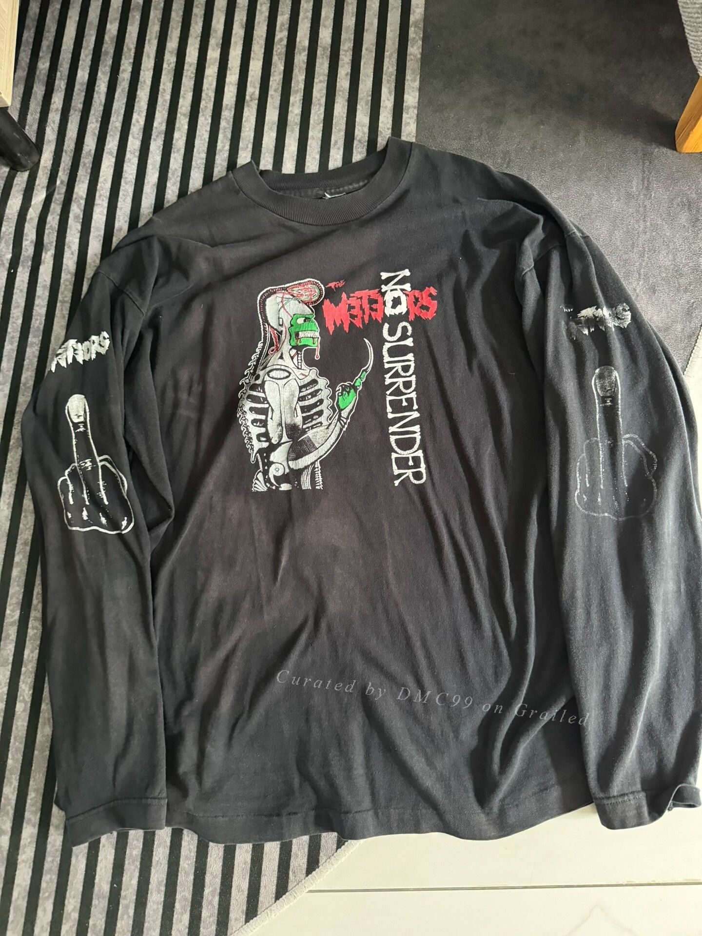 Vintage Vintage 90s The Meteors Print Longsleeve Size US M / EU 48-50 / 2 - 1 Thumbnail