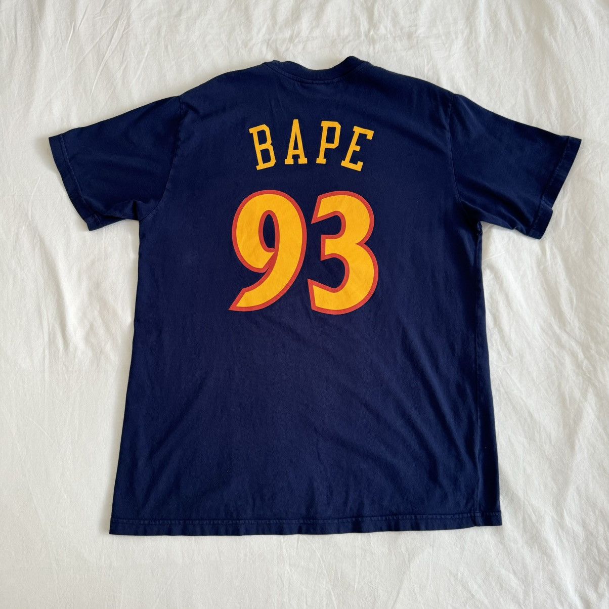 Bape × Mitchell & Ness Bape x Mitchell & Ness Golden State Warriors Tee Size US M / EU 48-50 / 2 - 2 Thumbnail