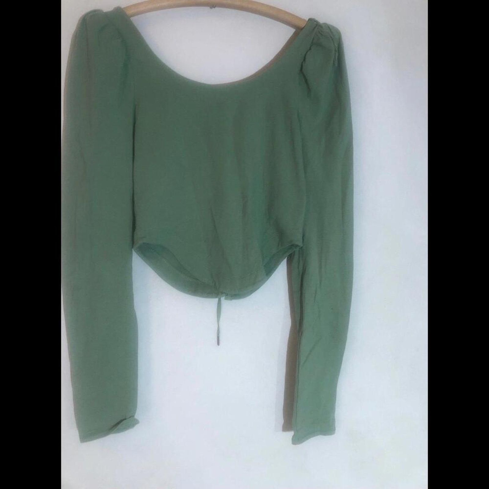 Free People Green Free people corset style top with lace tie up front Size S / US 4 / IT 40 - 2 Thumbnail