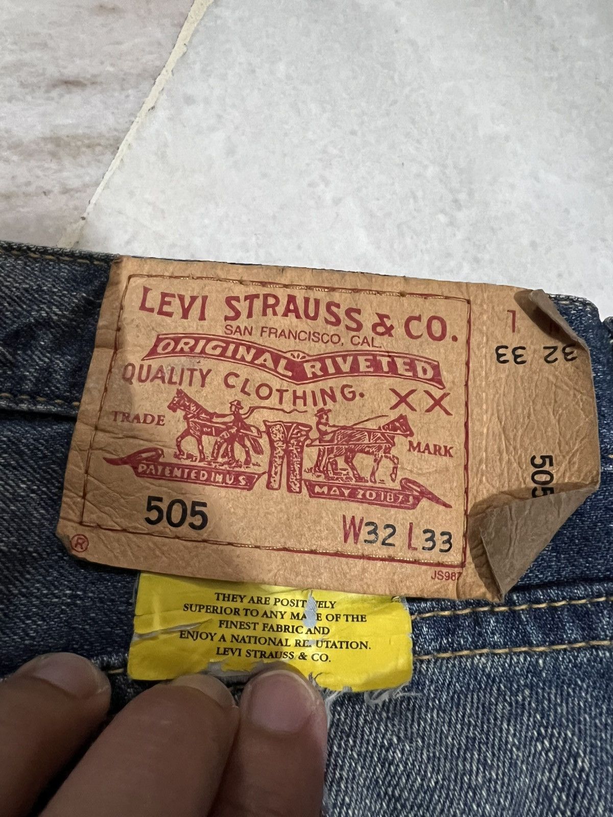 If Six Was Nine × Levi's × Levi's Vintage Clothing 🌈Vintage Levis 505 Distressed Faded Jeans Size US 32 / EU 48 - 21 Thumbnail