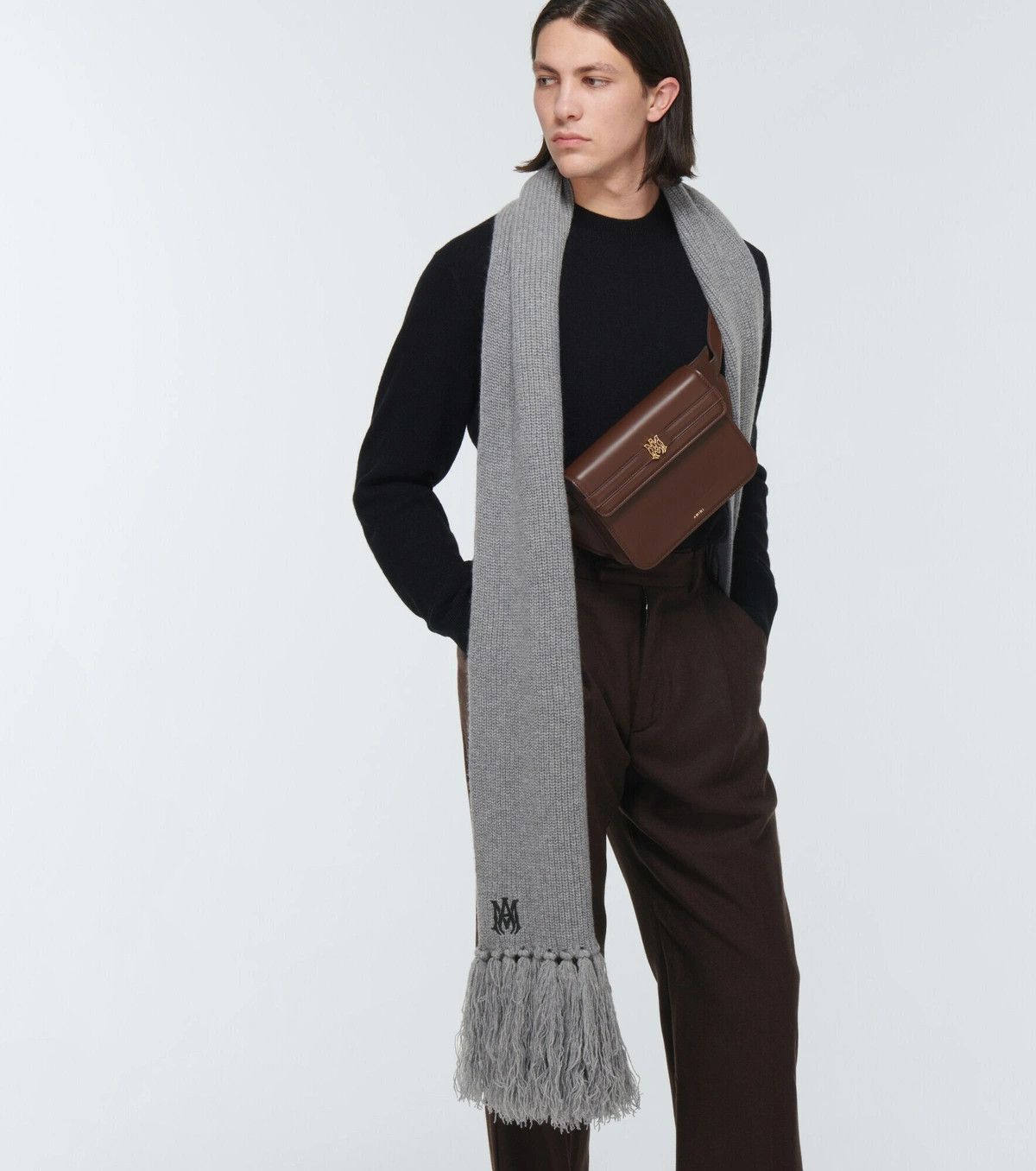 Amiri o1gr1nt0325 Size: OS / Ma Scarf in Grey Size ONE SIZE - 2 Thumbnail
