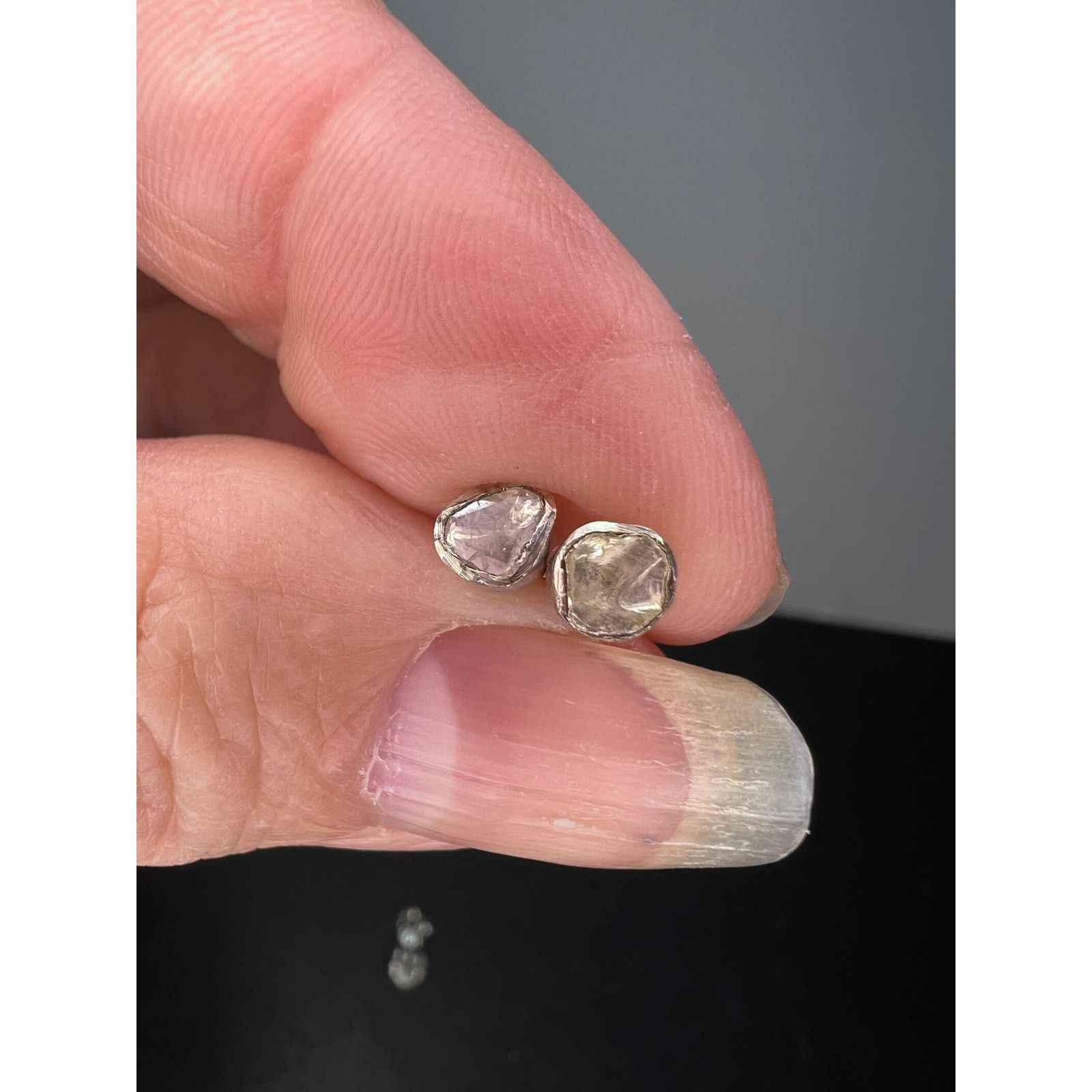 Other Natural polki diamond stud earrings in sterling silver Size ONE SIZE - 5 Thumbnail