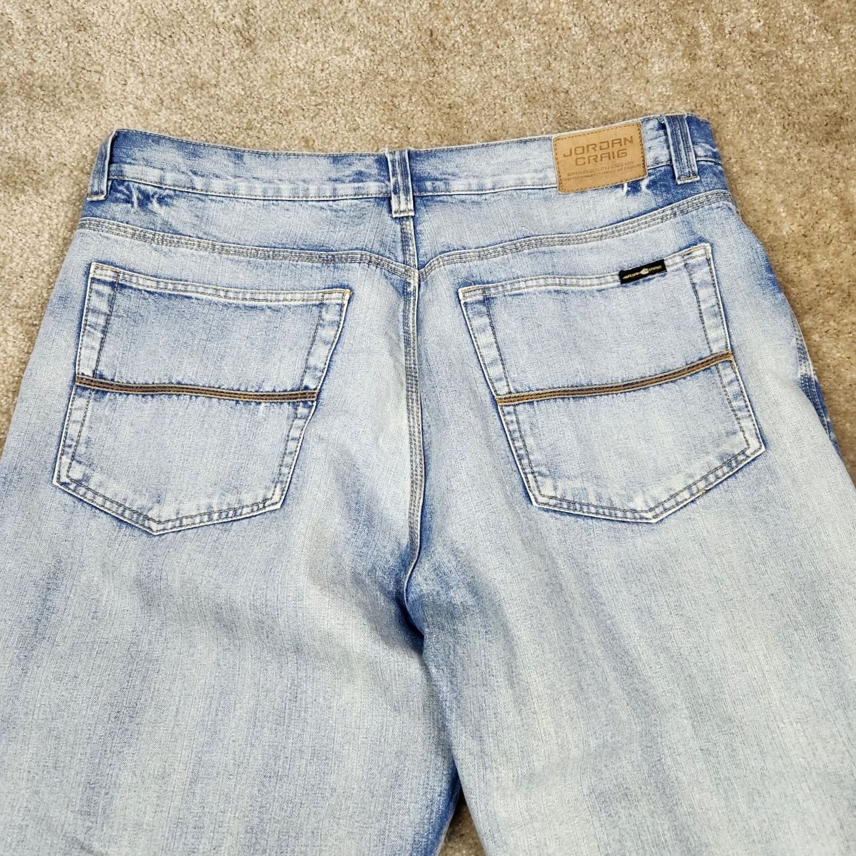 Jordan Craig Jordan Craig Jeans Mens 40x28 Acid Wash Denim Streetwear Wide Leg Hemmed B117 Size US 40 / EU 56 - 5 Thumbnail