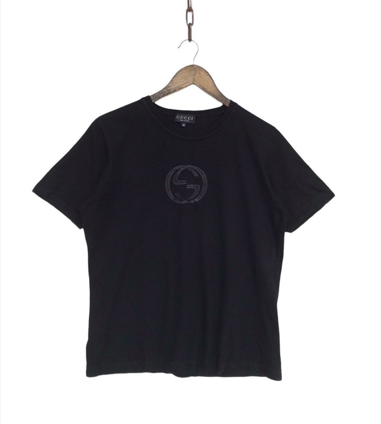 Gucci 💥Gucci Embroidery Logo Black Shirt Size M / US 6-8 / IT 42-44 - 1 Thumbnail