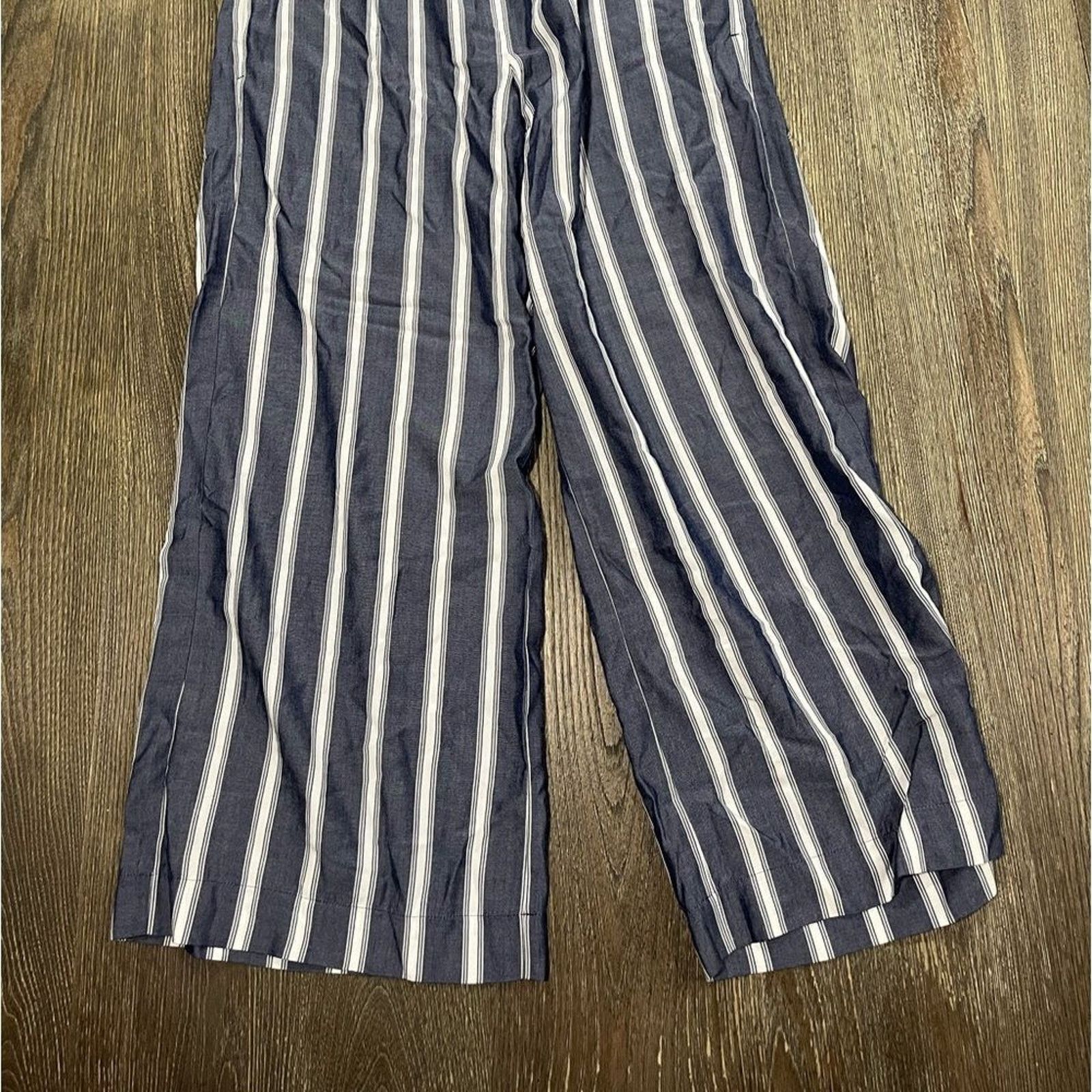 J. Jill NWOT J. Jill Wide Leg Pants Striped High-Rise Tie Front S Size 27" / US 4 / IT 40 - 2 Thumbnail