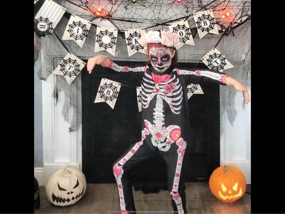 Other Kid Halloween Costume Skeleton Bone Skull dia de los muertos Size ONE SIZE - 2 Thumbnail