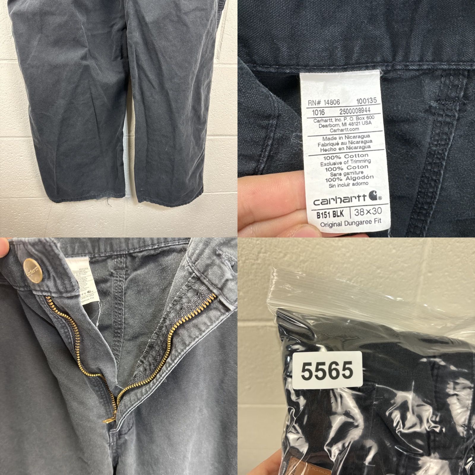 Carhartt Carhartt Pants - B151 Work 38x30 Black - Relaxed Carpenter Canvas Cotton Jeans Casual Workwear Mens Size US 38 / EU 54 - 9 Thumbnail