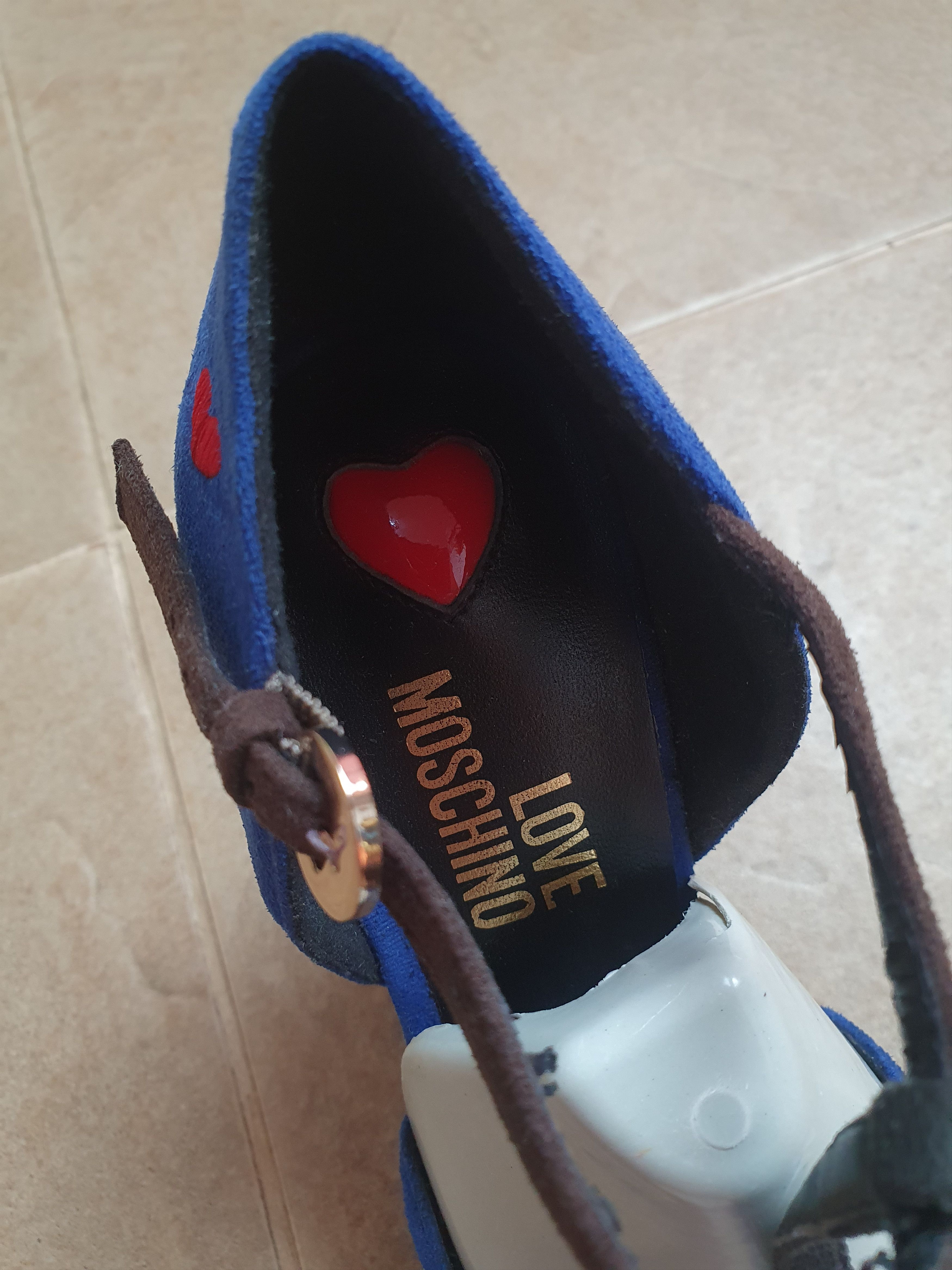 Moschino women's shoes Love Moschino blue platform shoes, size 38 Size US 7 / IT 37 - 9 Thumbnail