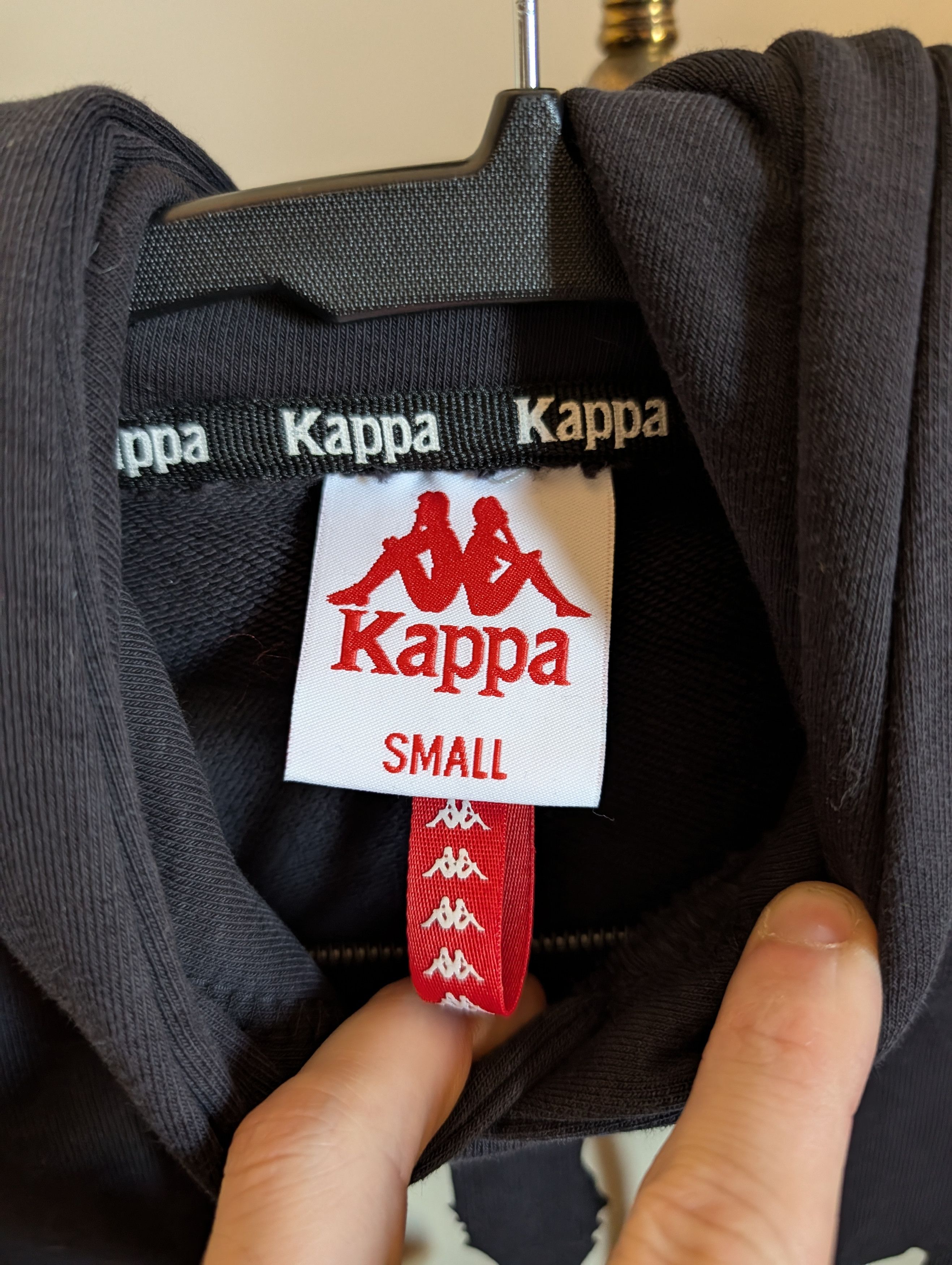 Kappa Iconic logo print track stripe sleeve pullover hoodie black Size US S / EU 44-46 / 1 - 10 Thumbnail