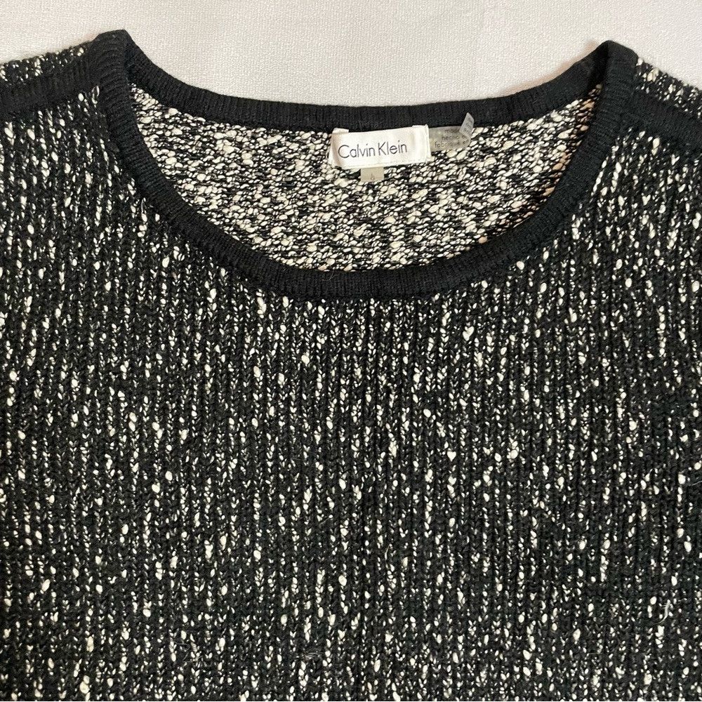 Calvin Klein Calvin Klein Colorblock Black Grey Cotton Blend Sweater Siz Size L / US 10 / IT 46 - 9 Thumbnail