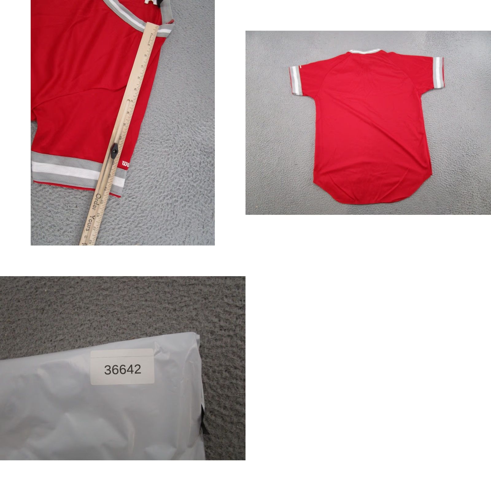 Wilson VINTAGE Wilson Shirt Mens L Red 90s USA Jersey V-Neck Blank T-Shirt Size US L / EU 52-54 / 3 - 8 Thumbnail