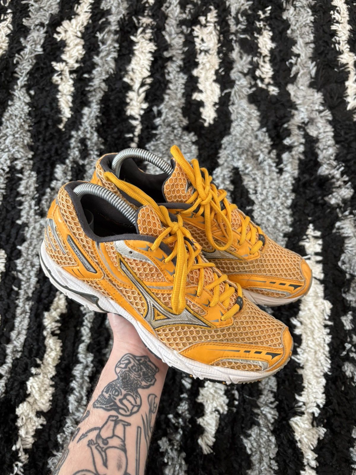 Mizuno Orange mizuno wave sneakers gorpcore vibe japanese brand Size US 8.5 / IT 38.5 - 1 Thumbnail