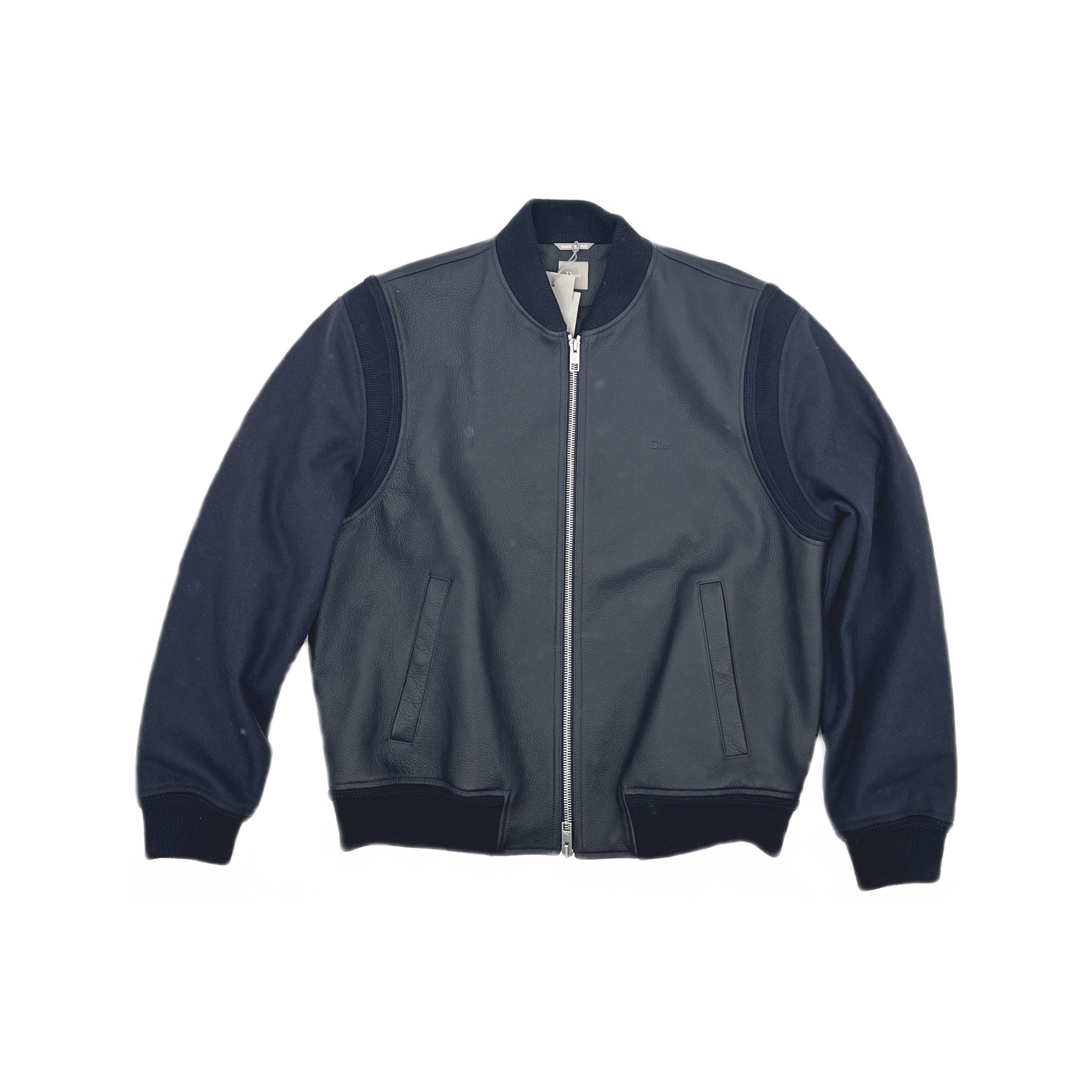 Dior Dior Leather Ribbed Bomber Jacket Size 54 Size US L / EU 52-54 / 3 - 1 Thumbnail