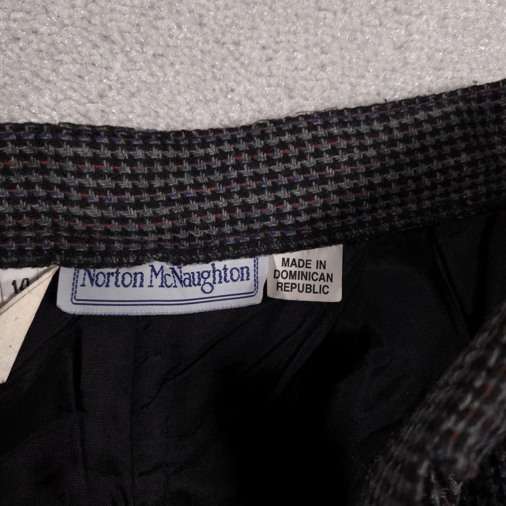 Vintage Norton McNaughton Pants Womens 14 Gray Wool Blend Pleated Lined Dress Trousers Size 36" / US 14 / IT 50 - 7 Thumbnail