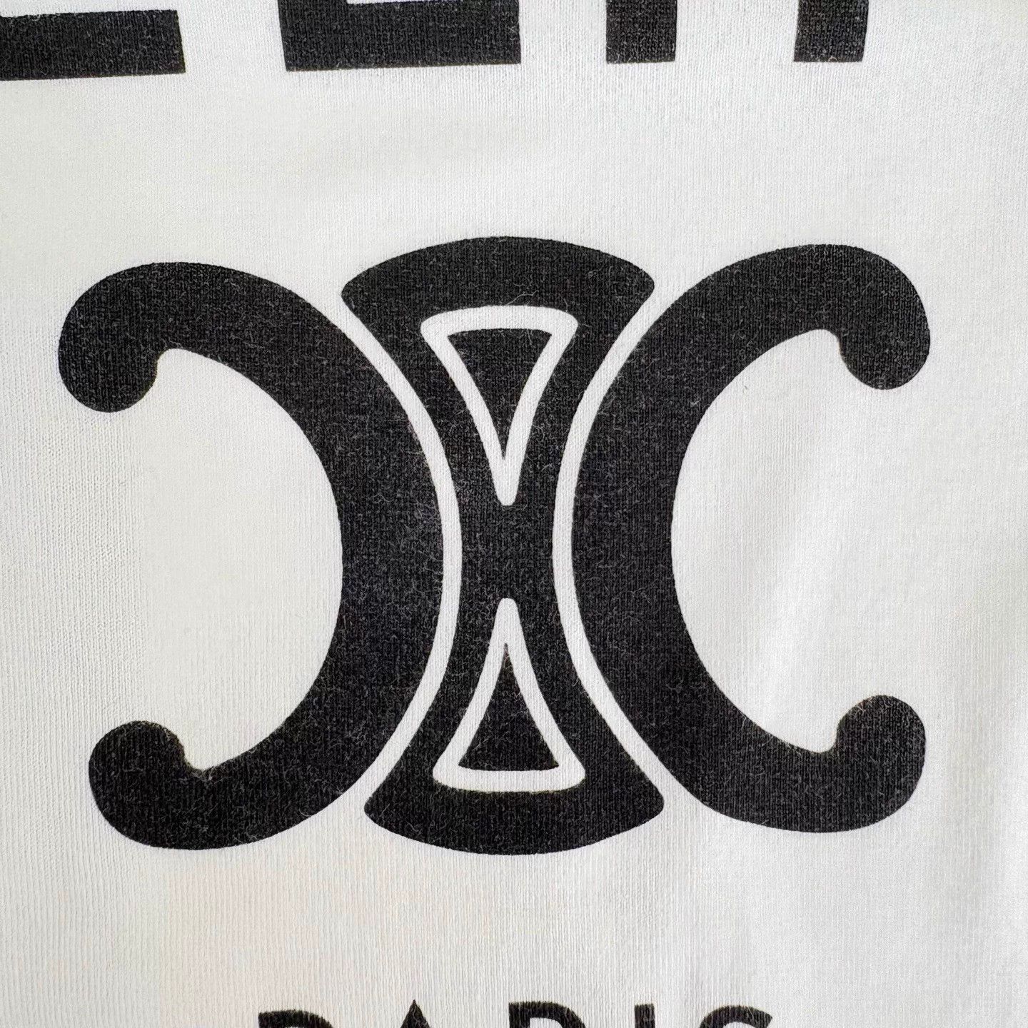 Celine CELINE Triomphe Logo Print Short Tee L Unworn Size L / US 10 / IT 46 - 6 Thumbnail