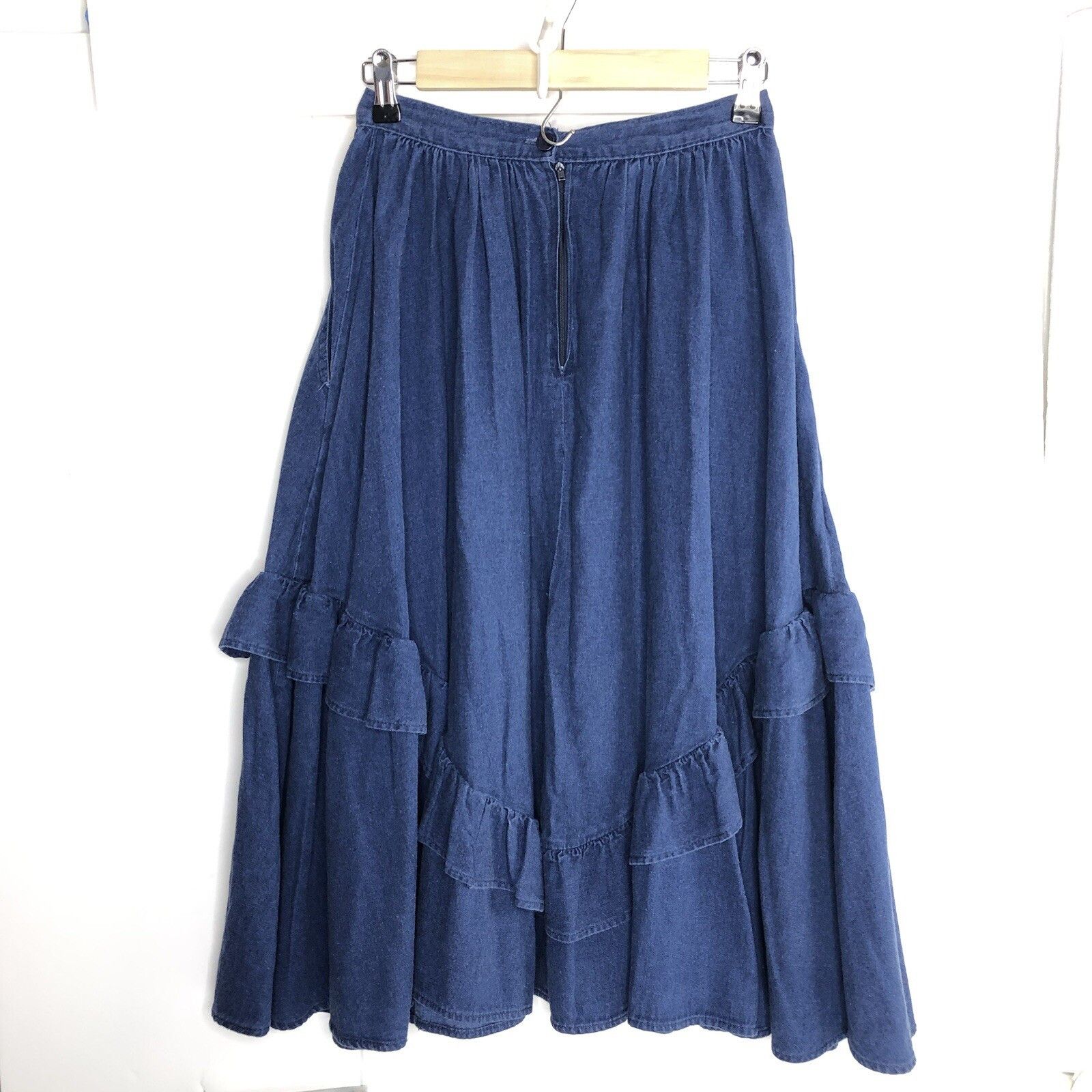 Other Vtg Jacques De Noir Womens Frilled Ruffled Jean Skirt Sz 7 Size 26" / US 2 / IT 38 - 5 Thumbnail