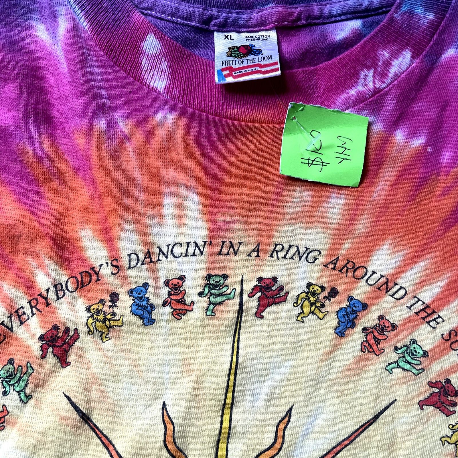 Fruit Of The Loom VTG 90's Grateful Dead Tie-dye tee- Size XL Size US XL / EU 56 / 4 - 2 Thumbnail