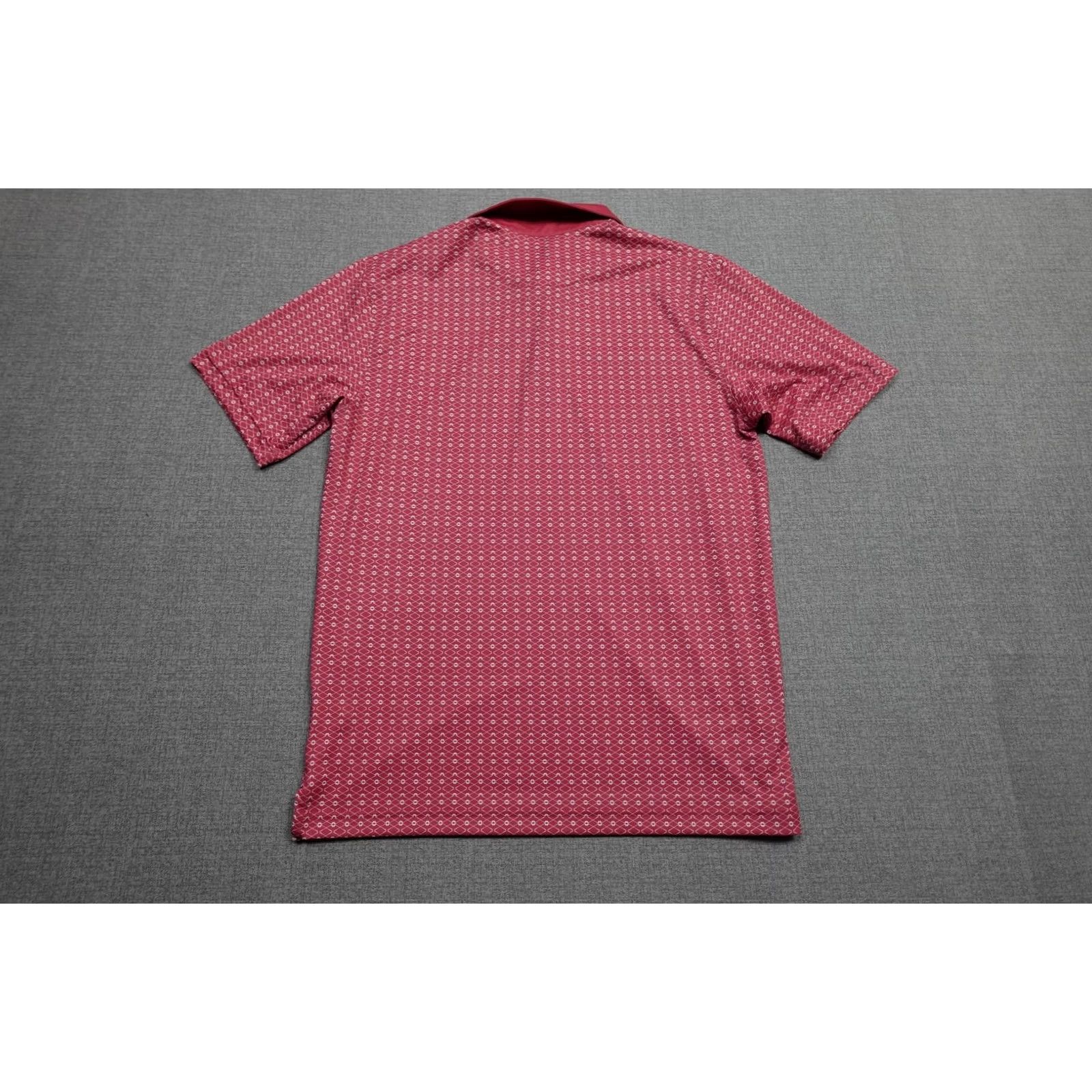 Vintage Walter Hagen P11 Geo Club Polo Mens Small Pink UPF 30+ Golf Performance Stretch Shirt Size US S / EU 44-46 / 1 - 5 Thumbnail