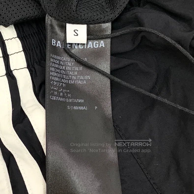 Balenciaga Balenciaga size S Black Side Striped Logo Printed Cotton C Size US 27 - 7 Thumbnail