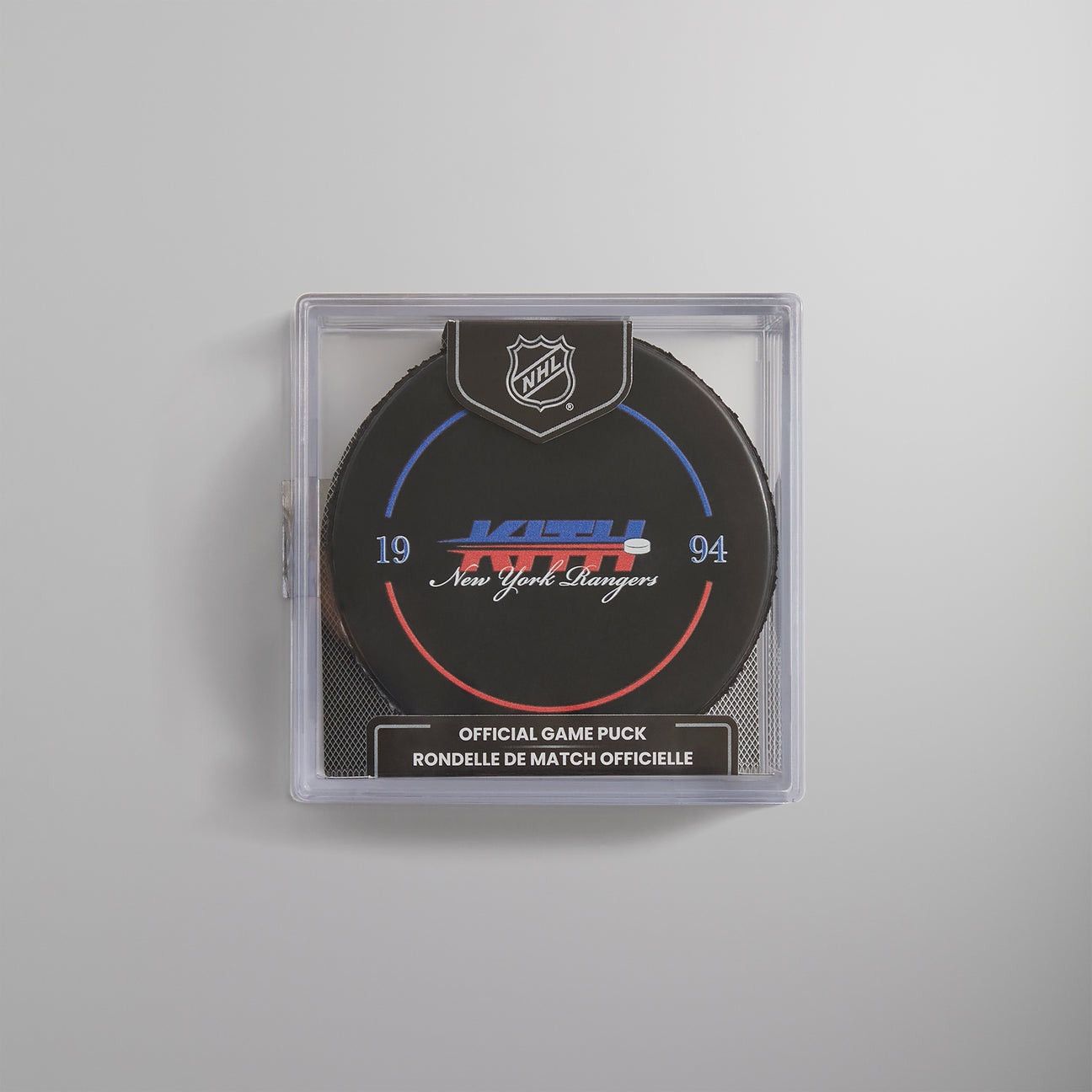 Kith × NHL Kith the New York Rangers Inglasco Official Game Hockey Puck Size ONE SIZE - 1 Thumbnail