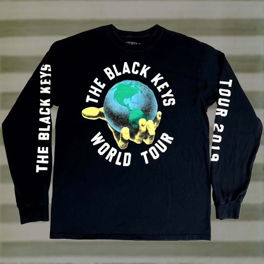 Vintage The Black Keys 2019 World Tour Long Sleeve T-Shirt Mens M Double-Sided Solid Black Cotton Shirt Size US M / EU 48-50 / 2 - 1 Thumbnail