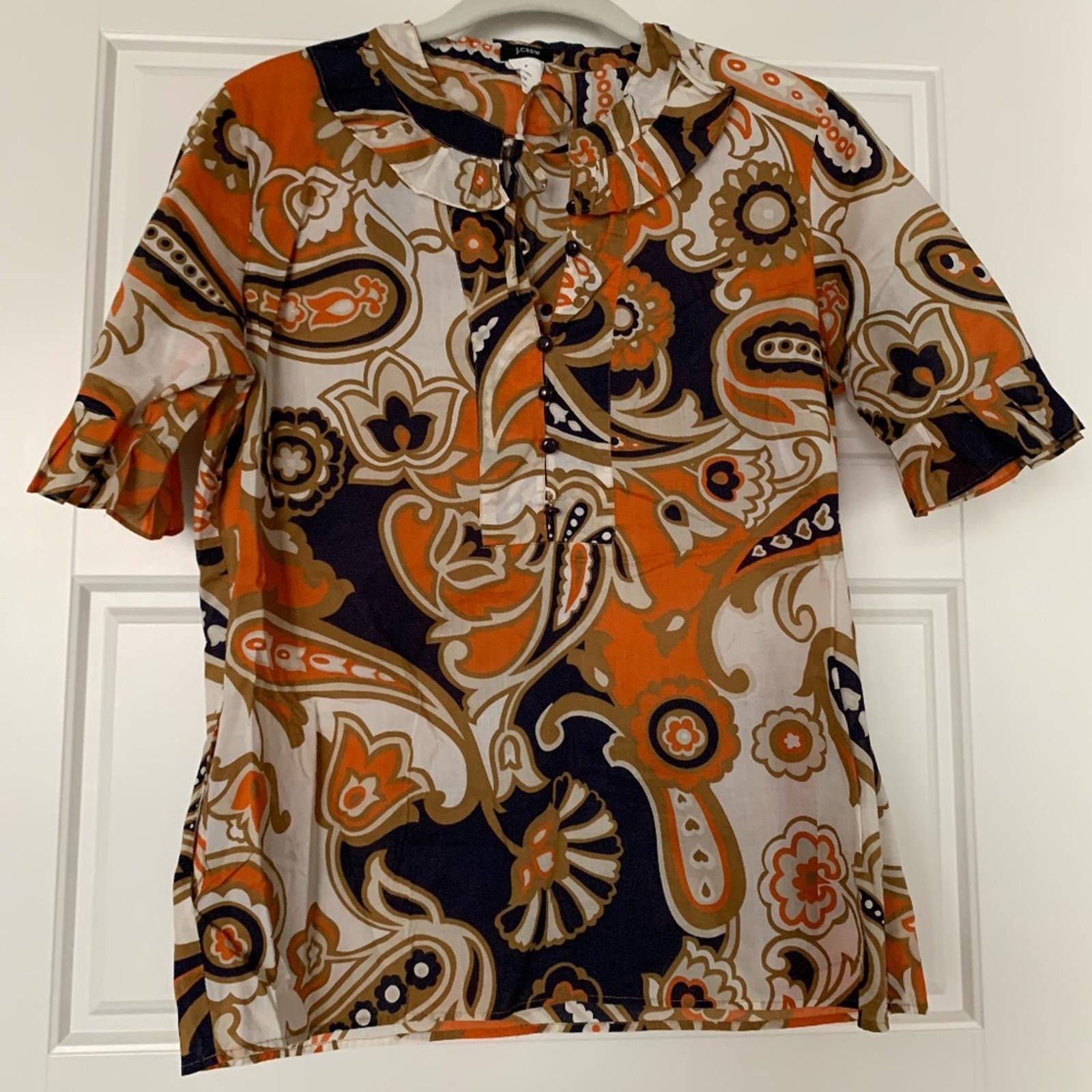 J.Crew J Crew Paisley short sleeve Shirt Size M / US 6-8 / IT 42-44 - 1 Thumbnail