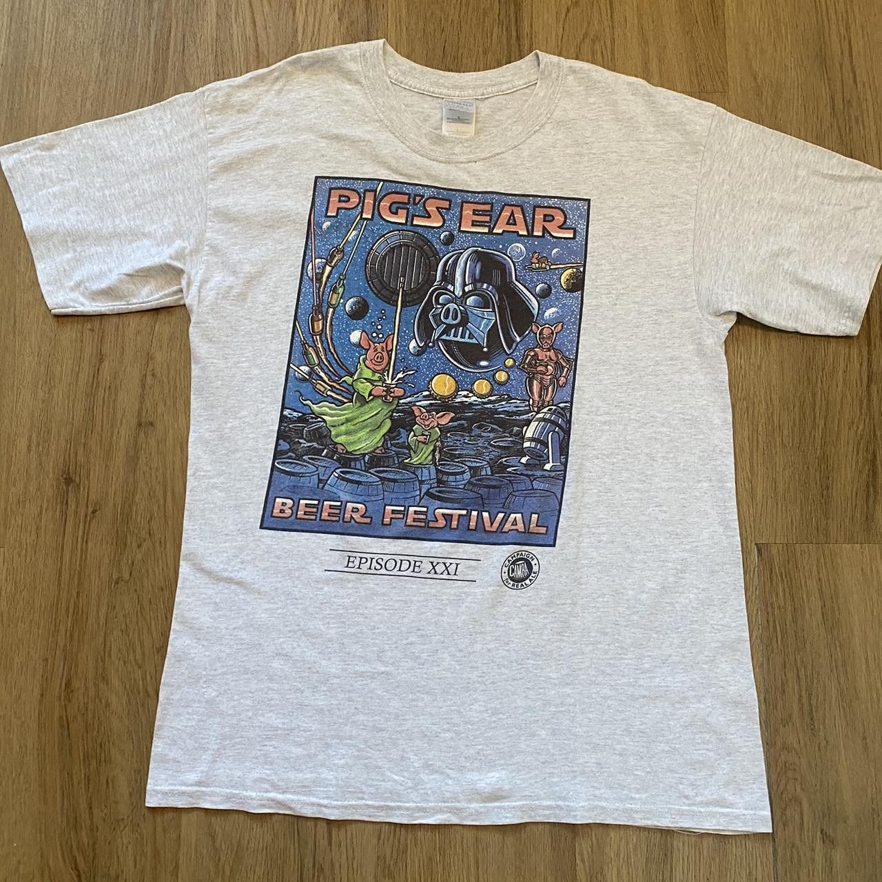 Star Wars Grey vintage 1997 Star Wars Pigs Ear Beer Festival Size US L / EU 52-54 / 3 - 1 Thumbnail
