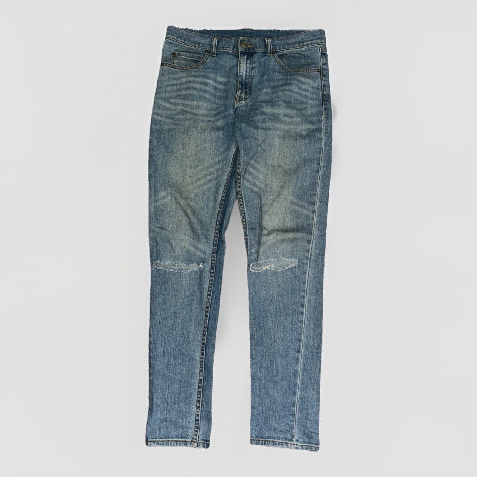 Cheap Monday Cheap Monday Tight Skinny Fit Jeans Blue Distressed 32x32 Size US 32 / EU 48 - 3 Thumbnail