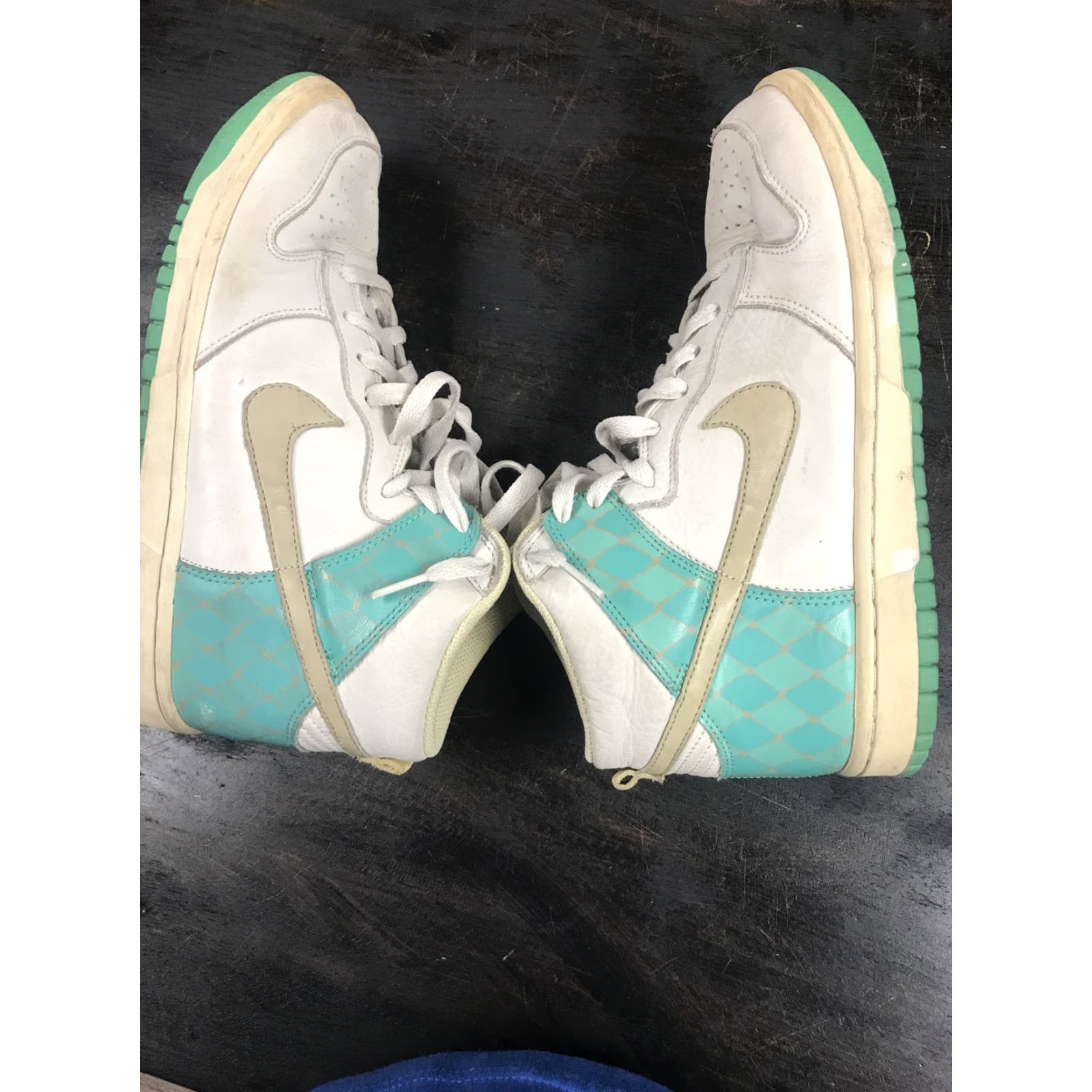 Nike NIKE DUNK PREMIUM HIGH ARGYLE sz 7.5 312786-121 Men's White Sneaker Shoe High Top Argyle 90s/2000s? Size US 8 / EU 41 - 7 Thumbnail