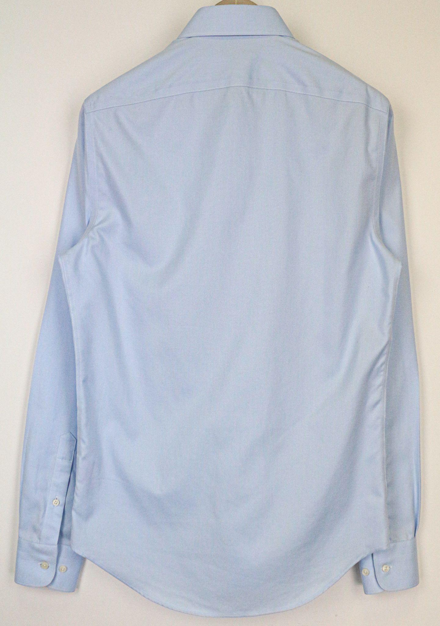 Suitsupply 38L/15L Slim Blue Cotton Spread Collar Shirt 77030 Size 38R - 2 Thumbnail