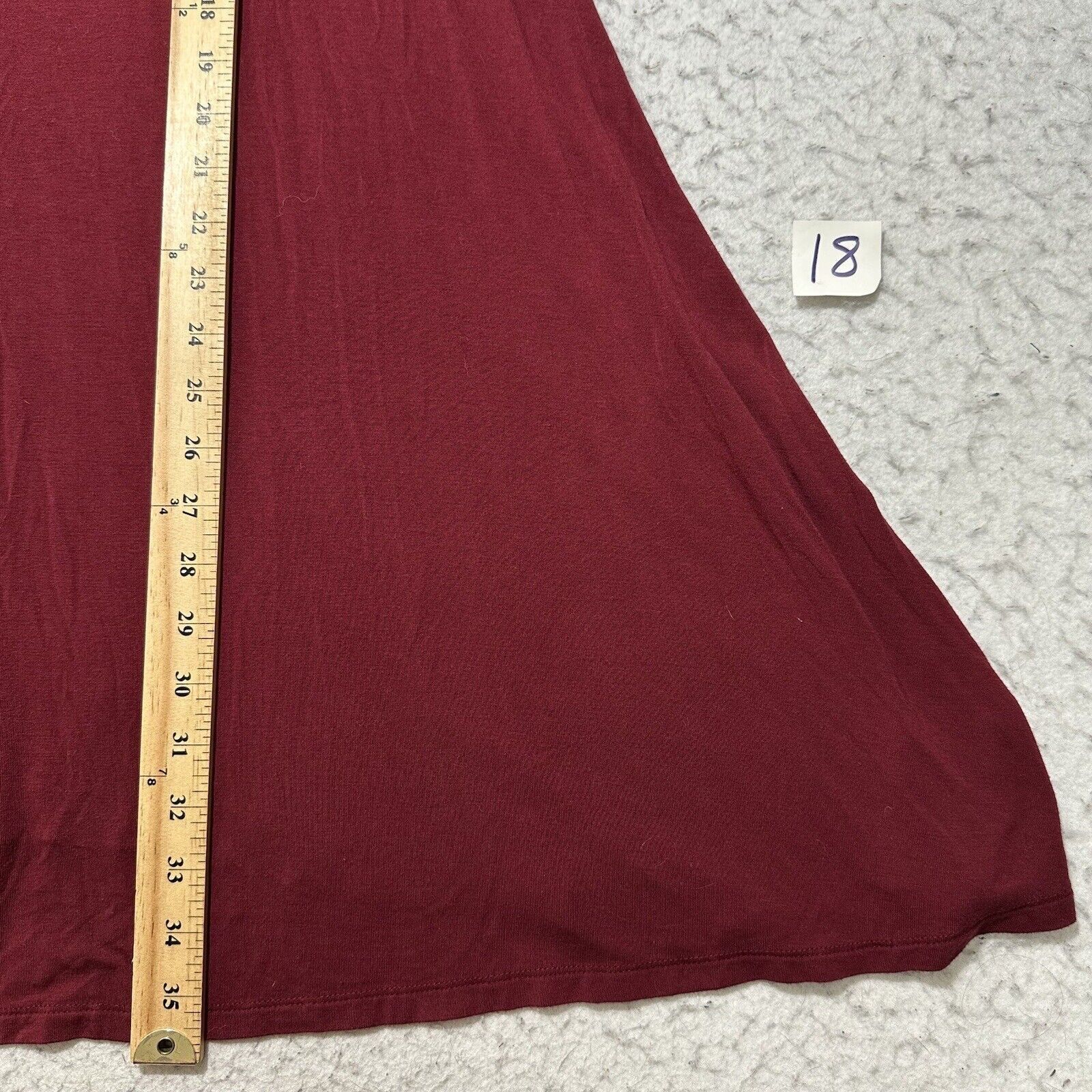 Old Navy Old Navy Large A-Line Burgundy Red Pullover Dress Stretch Size L / US 10 / IT 46 - 9 Thumbnail