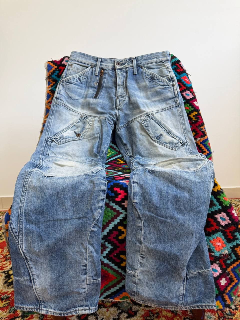 G-Star Avant Garde Tornado Mart Balmain Style Biker Jeans Pants Size US 32 / EU 48 - 4 Thumbnail