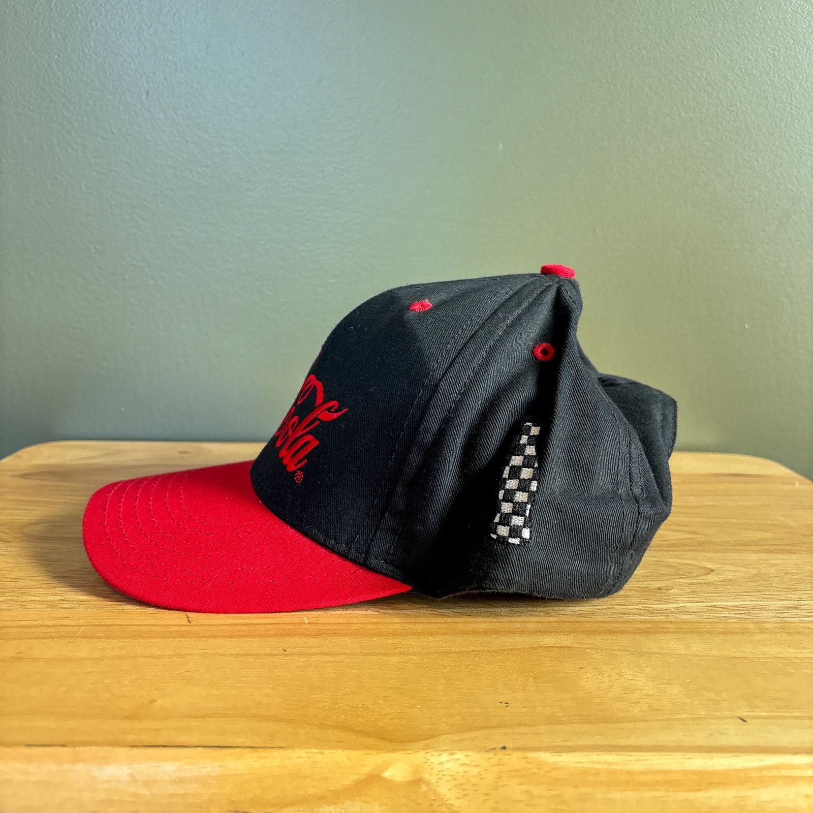 Coca Cola Vintage Enjoy Coca-Cola Soda Black Red 90s USA Snapback Hat Size ONE SIZE - 5 Thumbnail