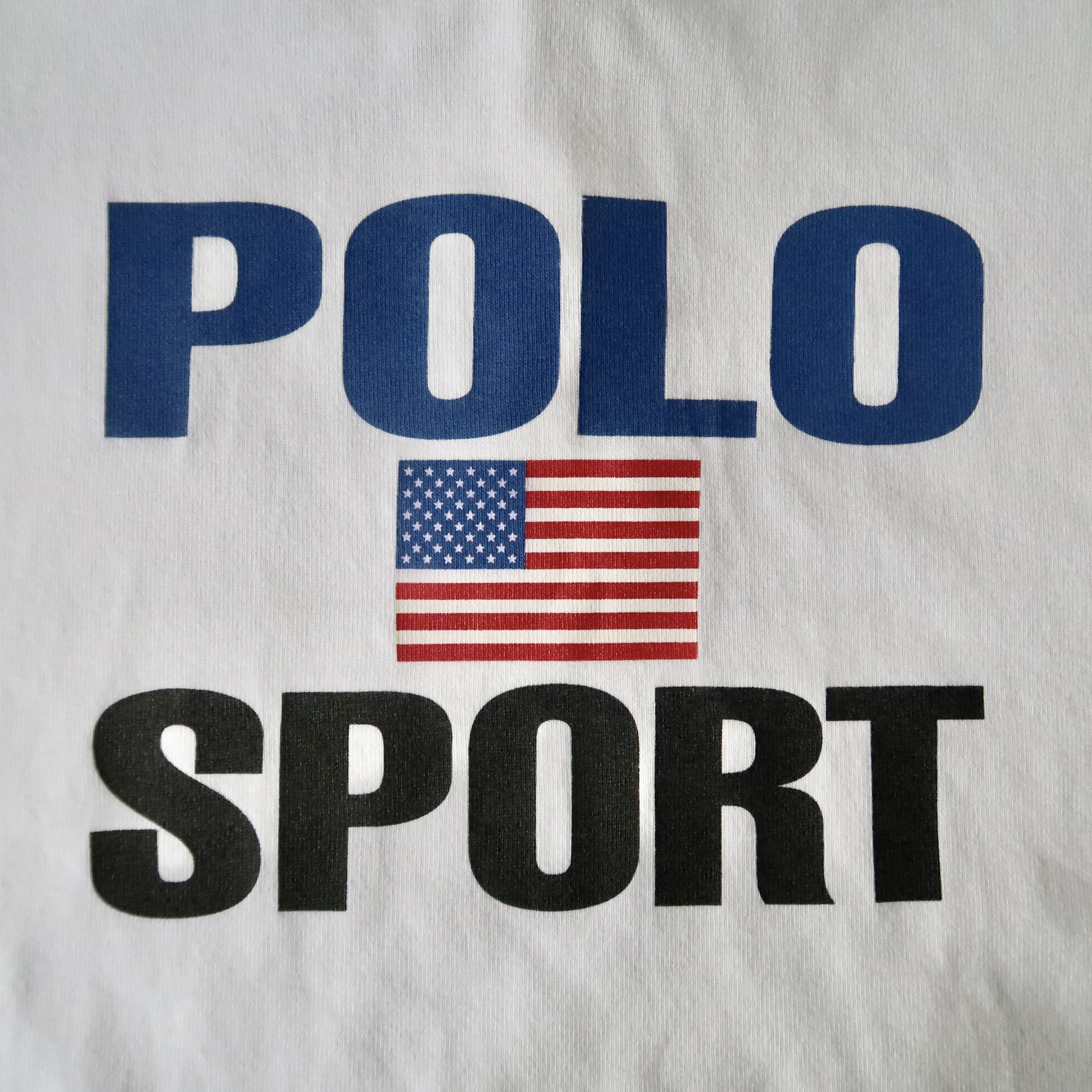 Polo Ralph Lauren VTG 1990s POLO SPORT script back print all white rugby shirt Size US XXL / EU 58 / 5 - 6 Thumbnail