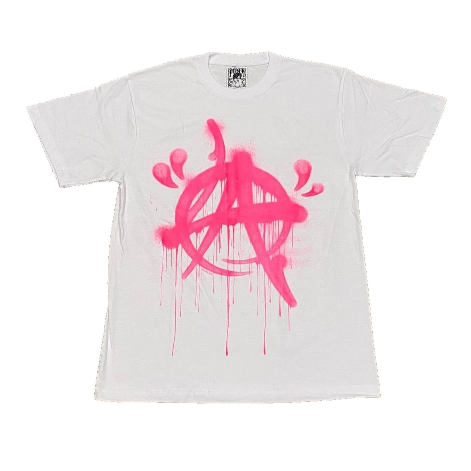Other PUNK LA Anarchy Big Neon Pink Graffiti Logo Trash Metal sz L Size US L / EU 52-54 / 3 - 1 Thumbnail