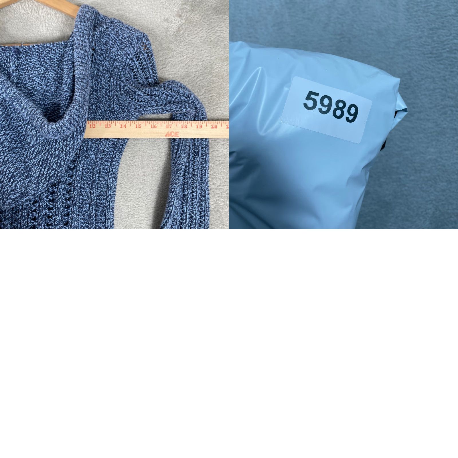 American Eagle Outfitters VINTAGE American Eagle Hoodie Sweater Womens XS Blue Marled Knit Hooded Y2K Bella Swan Size XS / US 0-2 / IT 36-38 - 8 Thumbnail